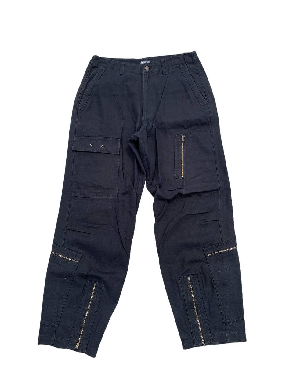 image of Vintage Amore Puro Multipocket Zipper Work Pants in Black, Men's (Size 31)