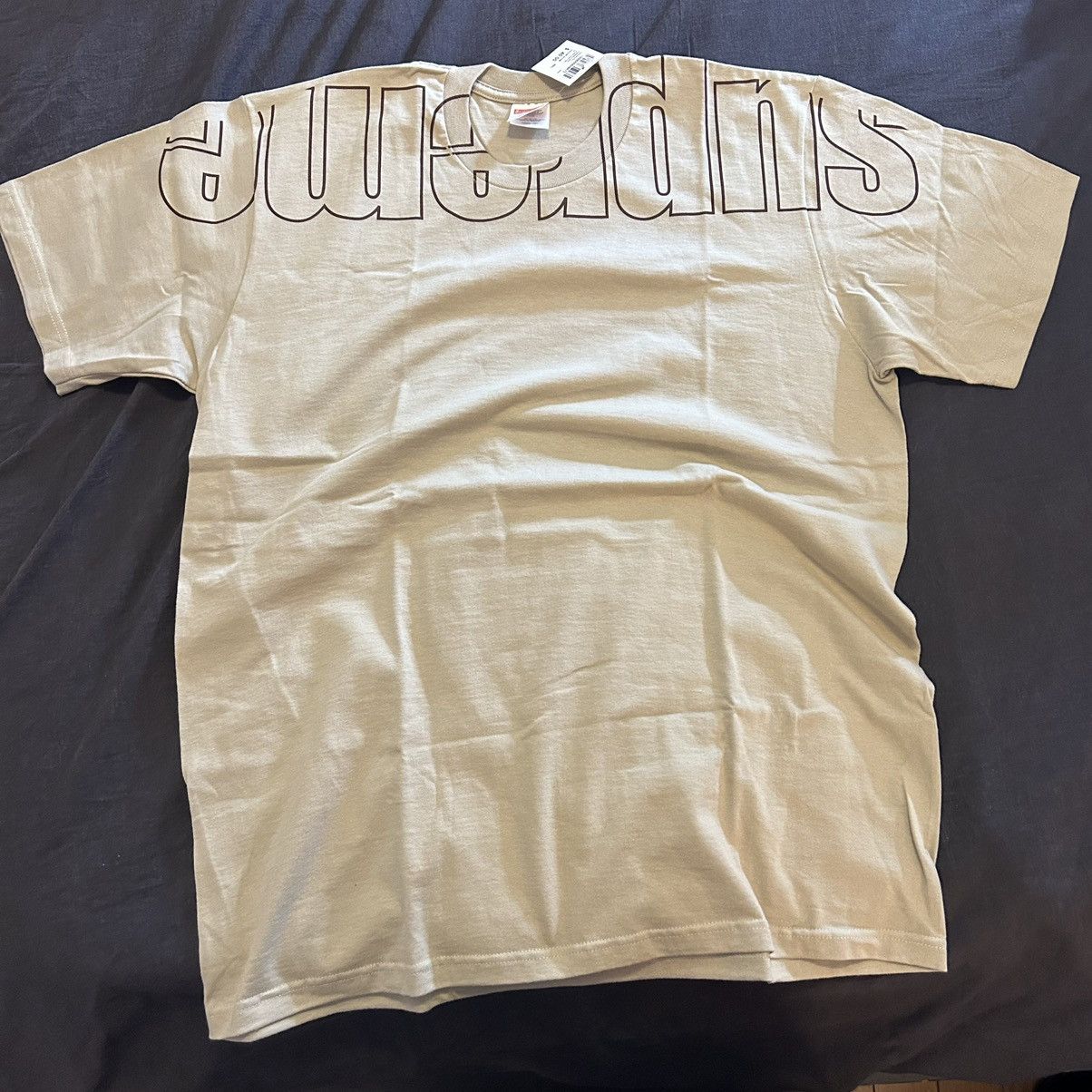 Supreme New Supreme Upside Down Tee Stone Large | Grailed