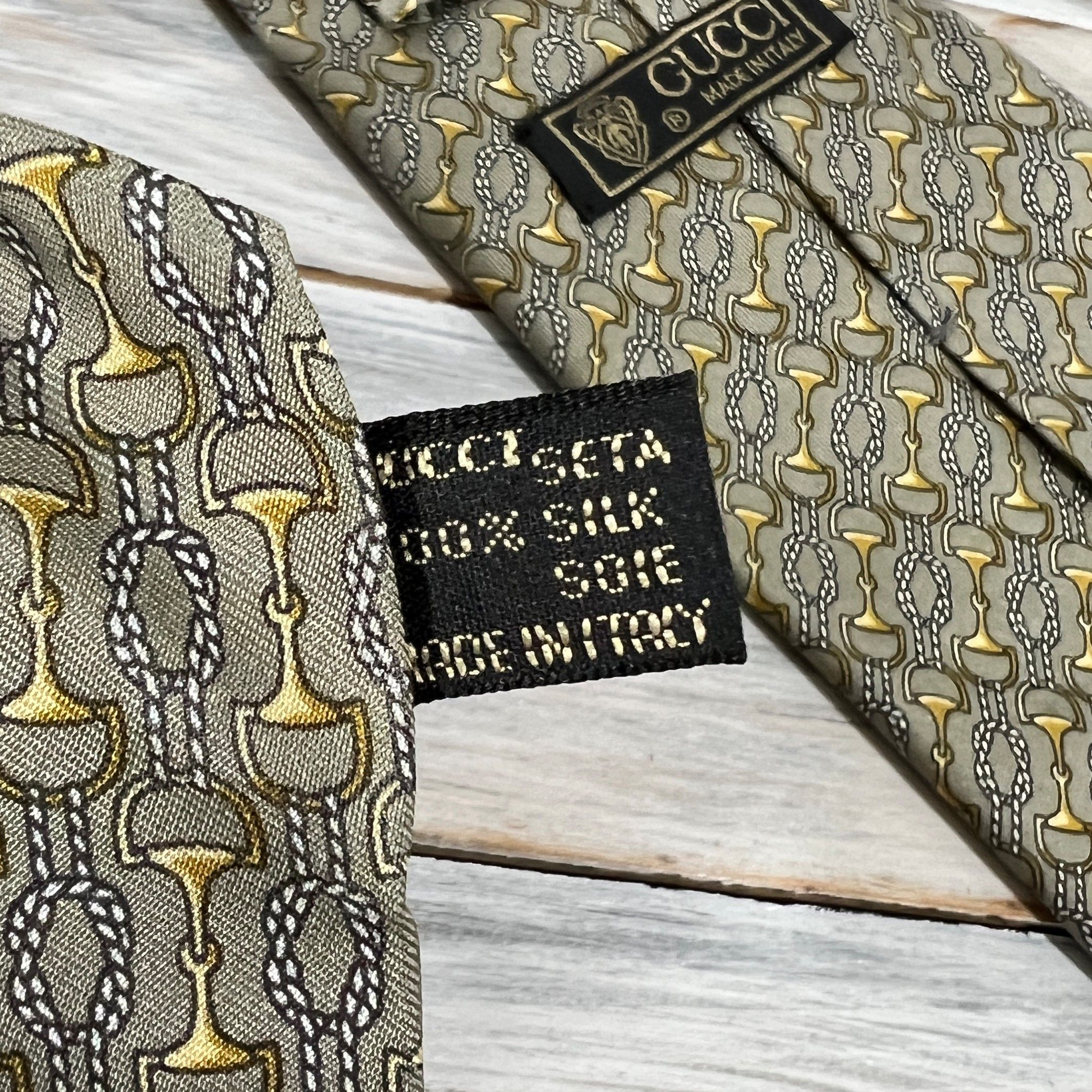 Gucci Gucci 100% Silk Tie Italy All Over Print Graphic Very Rare Size ONE SIZE - 7 Thumbnail