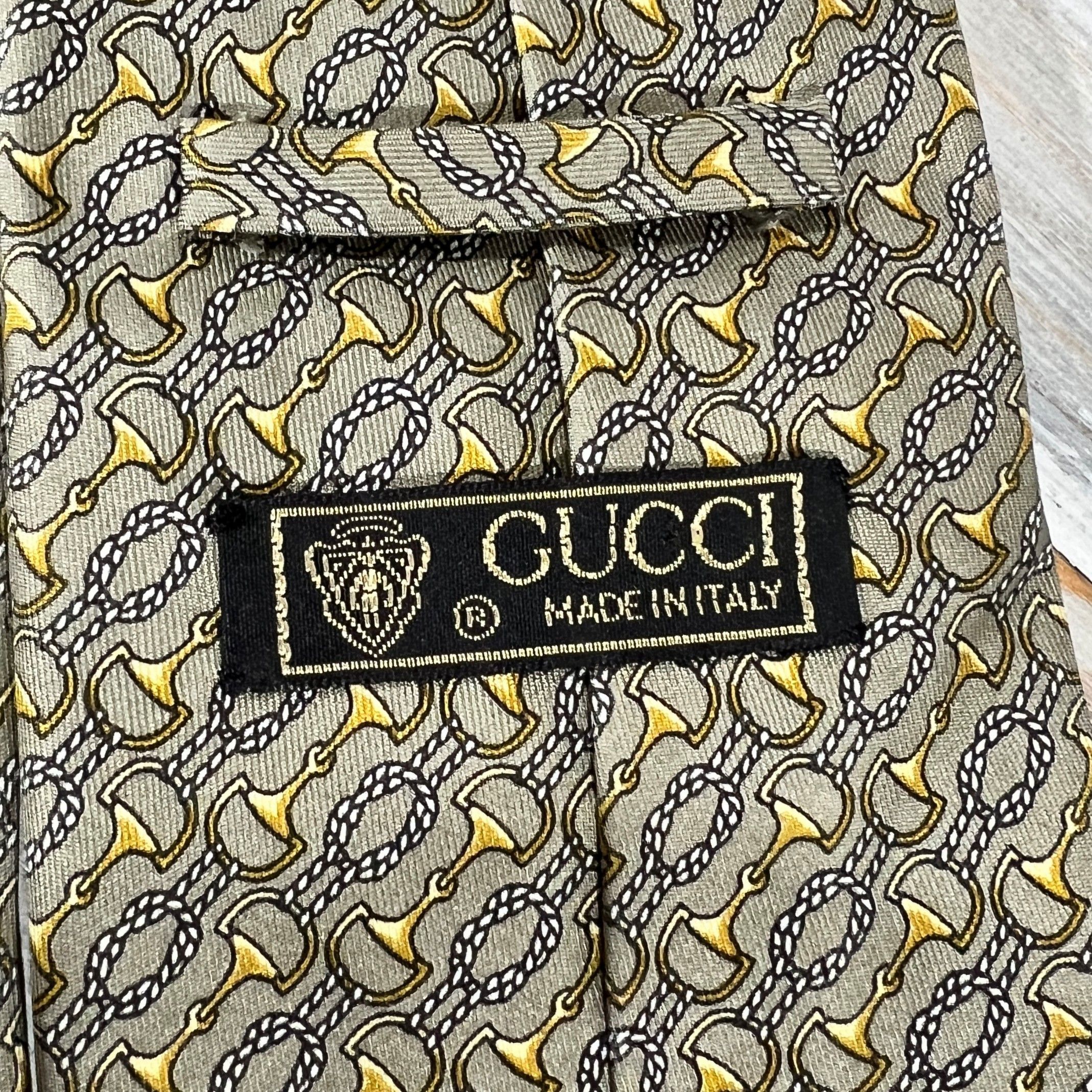 Gucci Gucci 100% Silk Tie Italy All Over Print Graphic Very Rare Size ONE SIZE - 19 Thumbnail