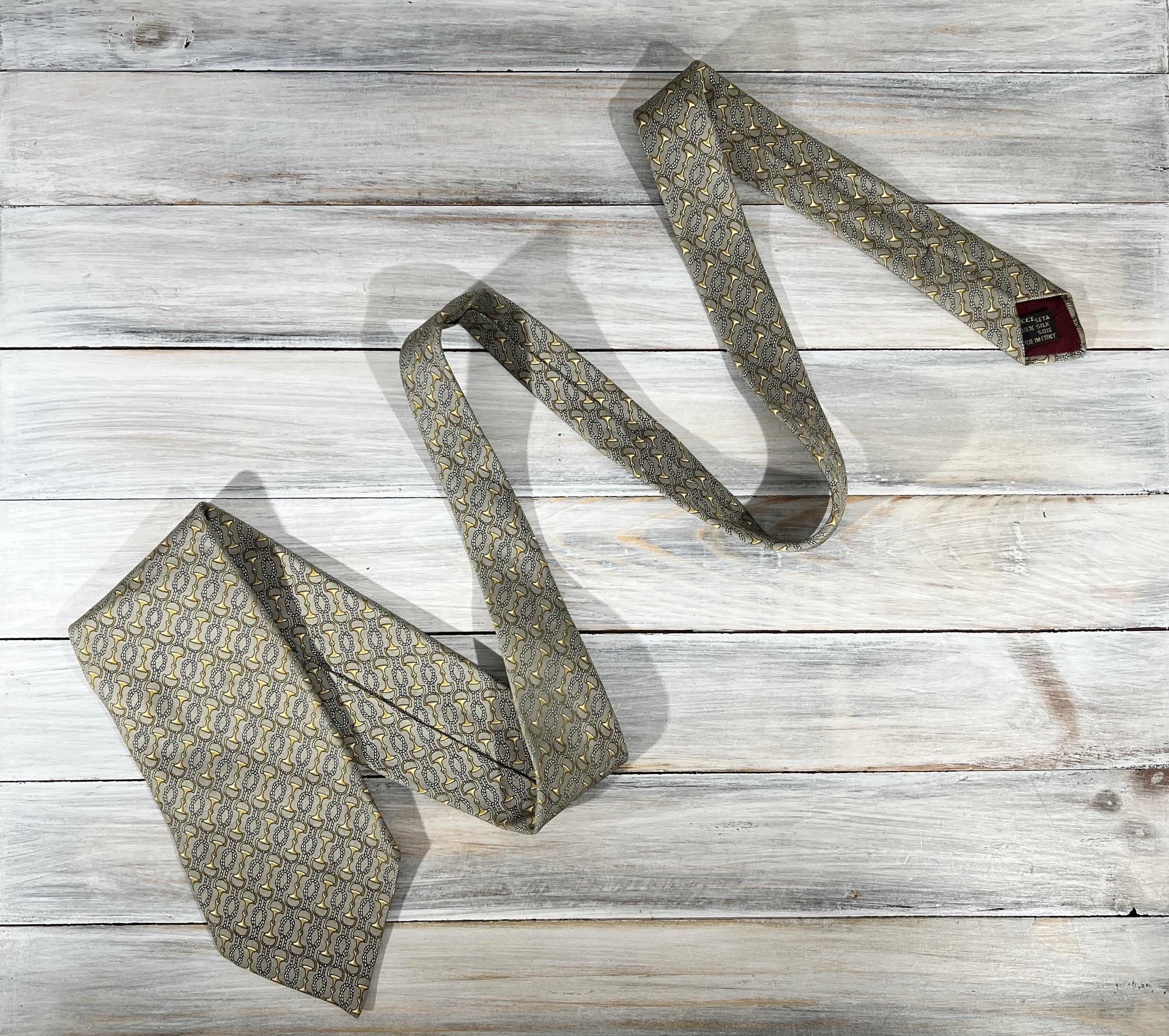 Gucci Gucci 100% Silk Tie Italy All Over Print Graphic Very Rare Size ONE SIZE - 24 Thumbnail