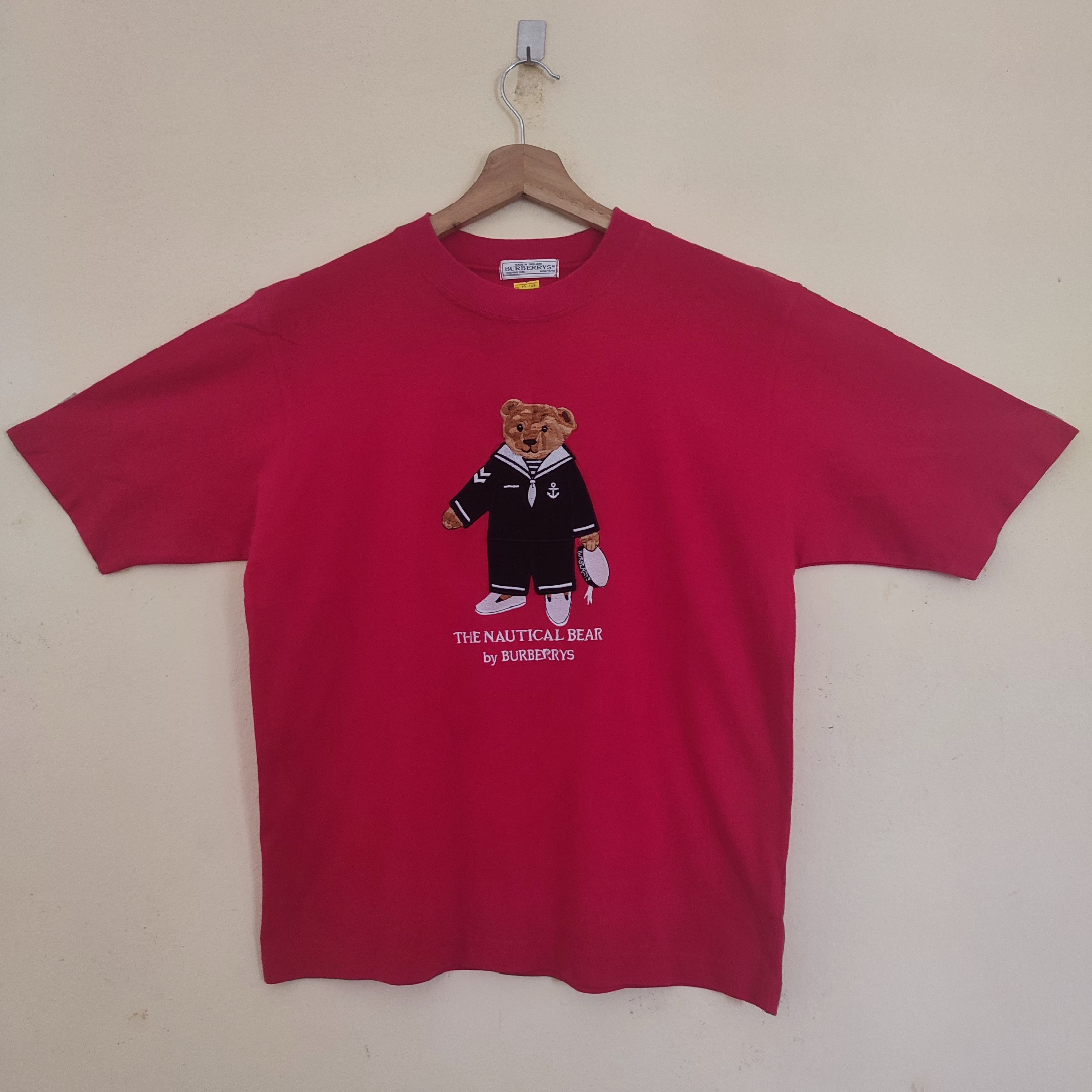 Burberry × Vintage Vintage The Nautical Bear by BURBERRY Tshirt Size US S / EU 44-46 / 1 - 1 Thumbnail