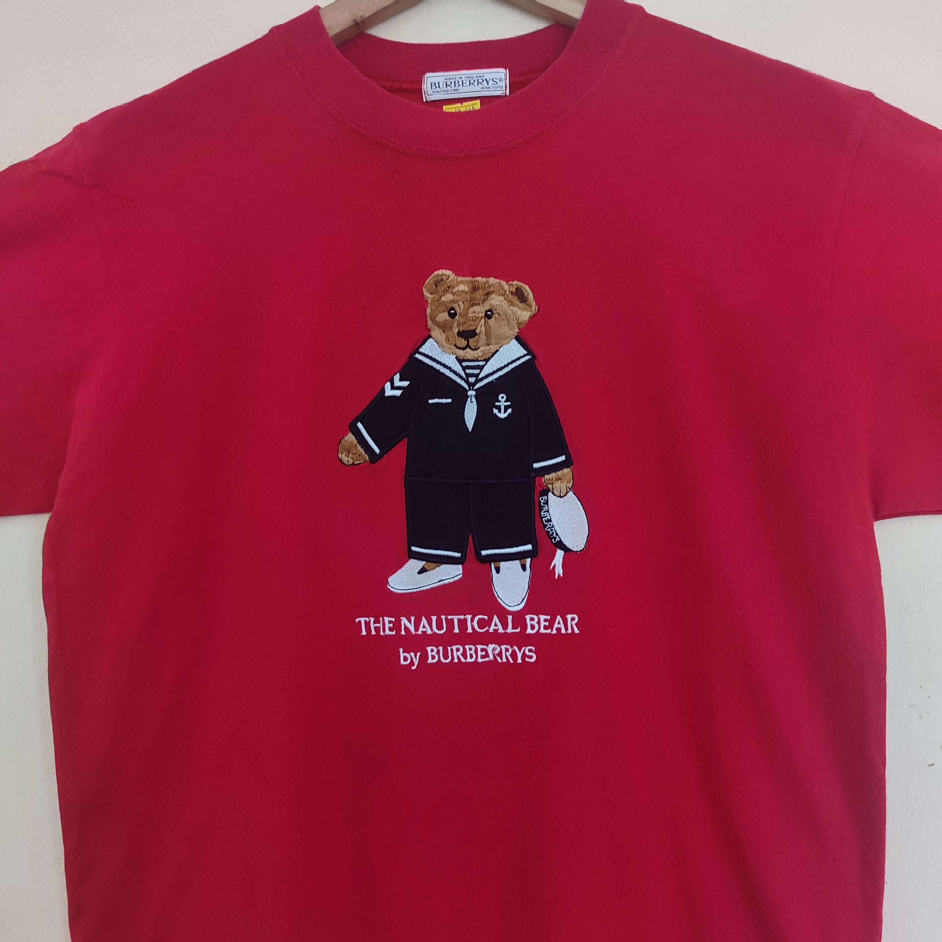 Burberry × Vintage Vintage The Nautical Bear by BURBERRY Tshirt Size US S / EU 44-46 / 1 - 2 Thumbnail
