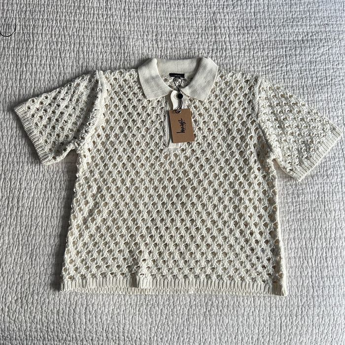 Stussy Stussy big mesh polo sweater | Grailed