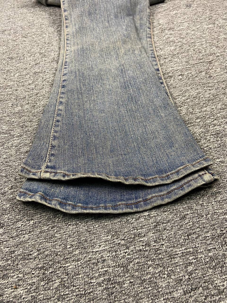 If Six Was Nine Vintage Brappers Flared Denim Faded Wash Jeans Bootcut Size 27" / US 4 / IT 40 - 8 Thumbnail