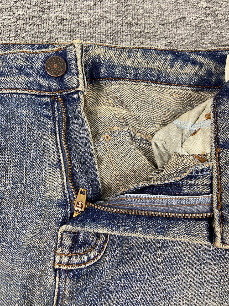 If Six Was Nine Vintage Brappers Flared Denim Faded Wash Jeans Bootcut Size 27" / US 4 / IT 40 - 5 Thumbnail