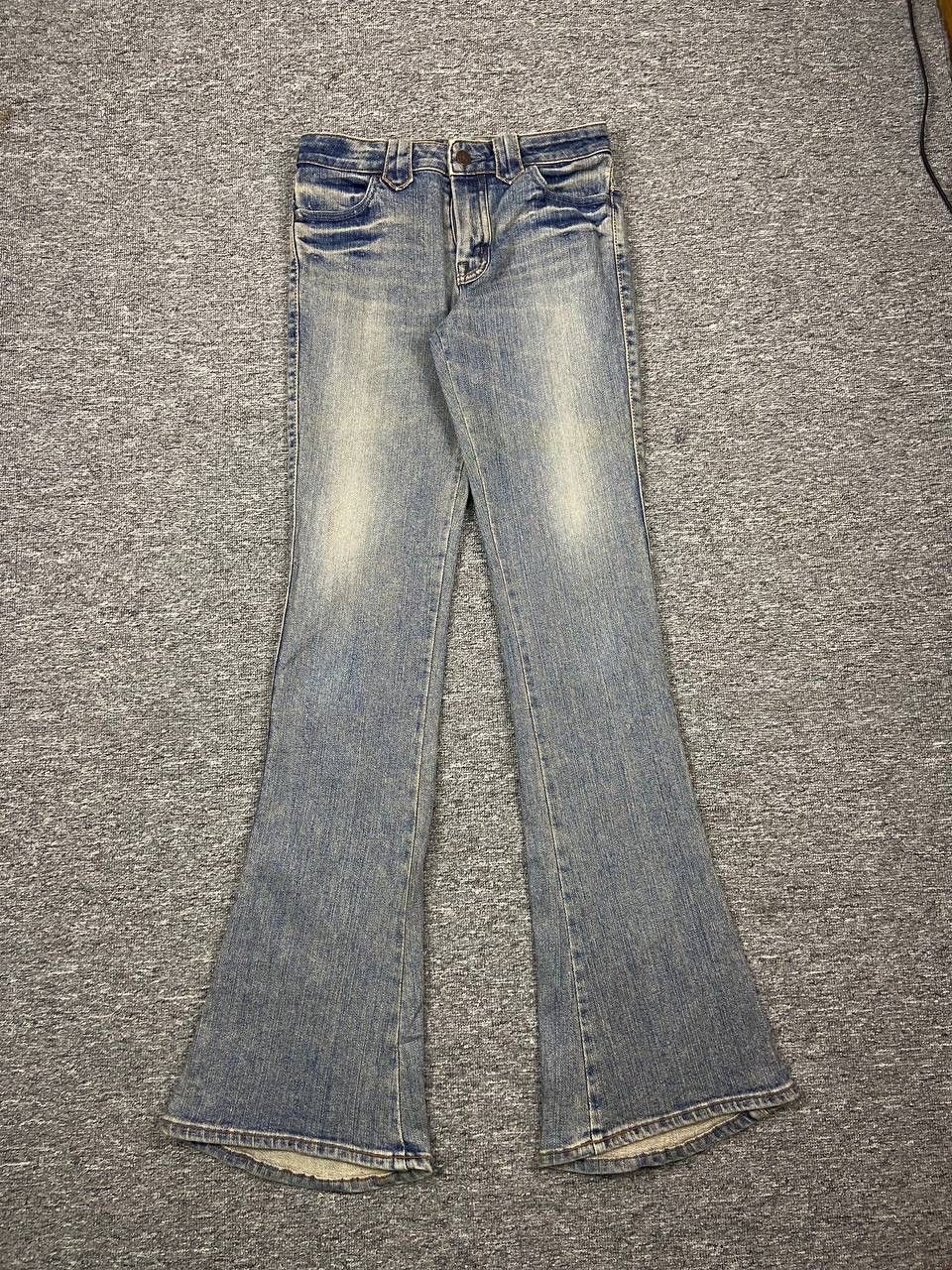If Six Was Nine Vintage Brappers Flared Denim Faded Wash Jeans Bootcut Size 27" / US 4 / IT 40 - 1 Thumbnail