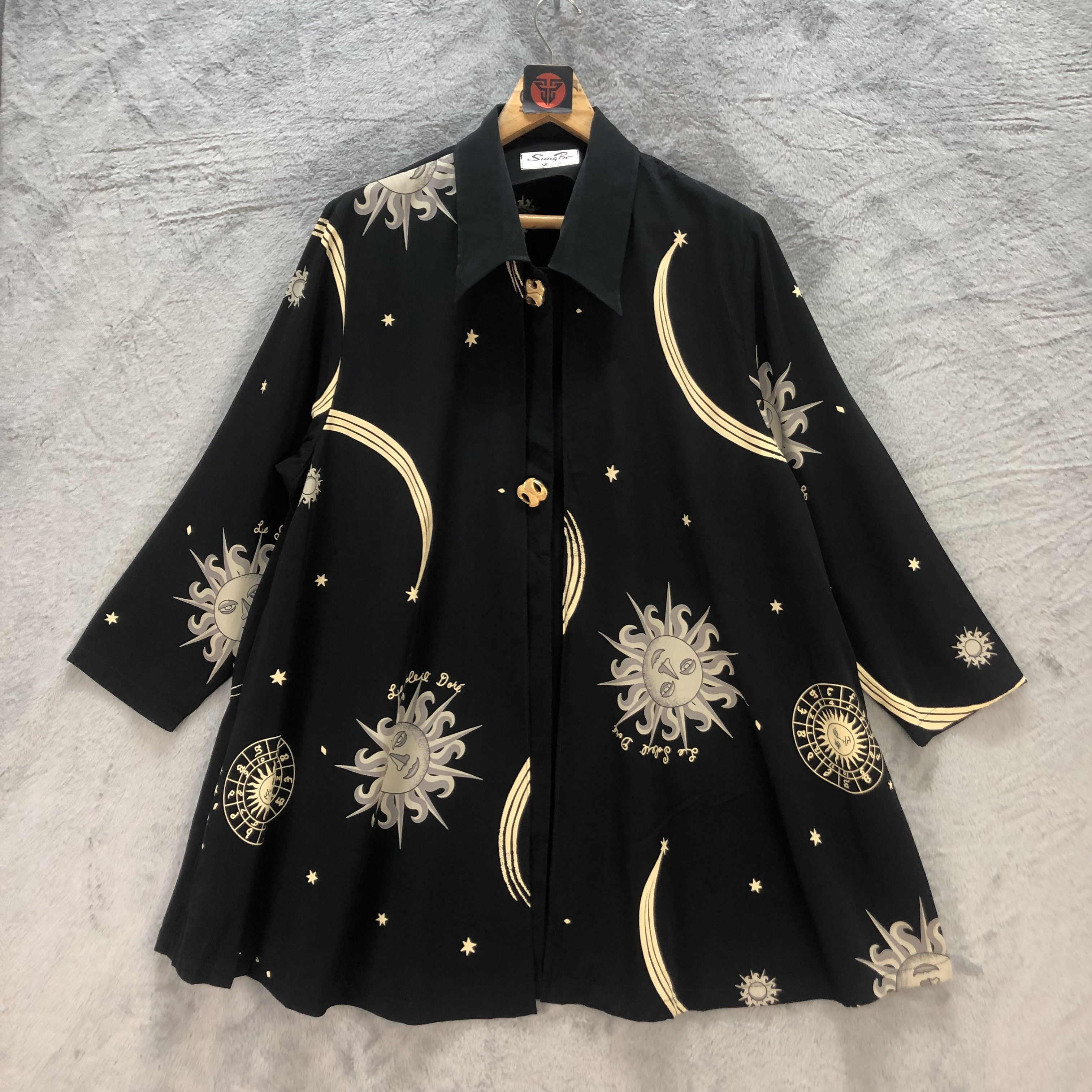 Japanese Brand VINTAGE PRINTED BLOUSE DOUBLE LAYER #6680-79 Size M / US 6-8 / IT 42-44 - 1 Thumbnail