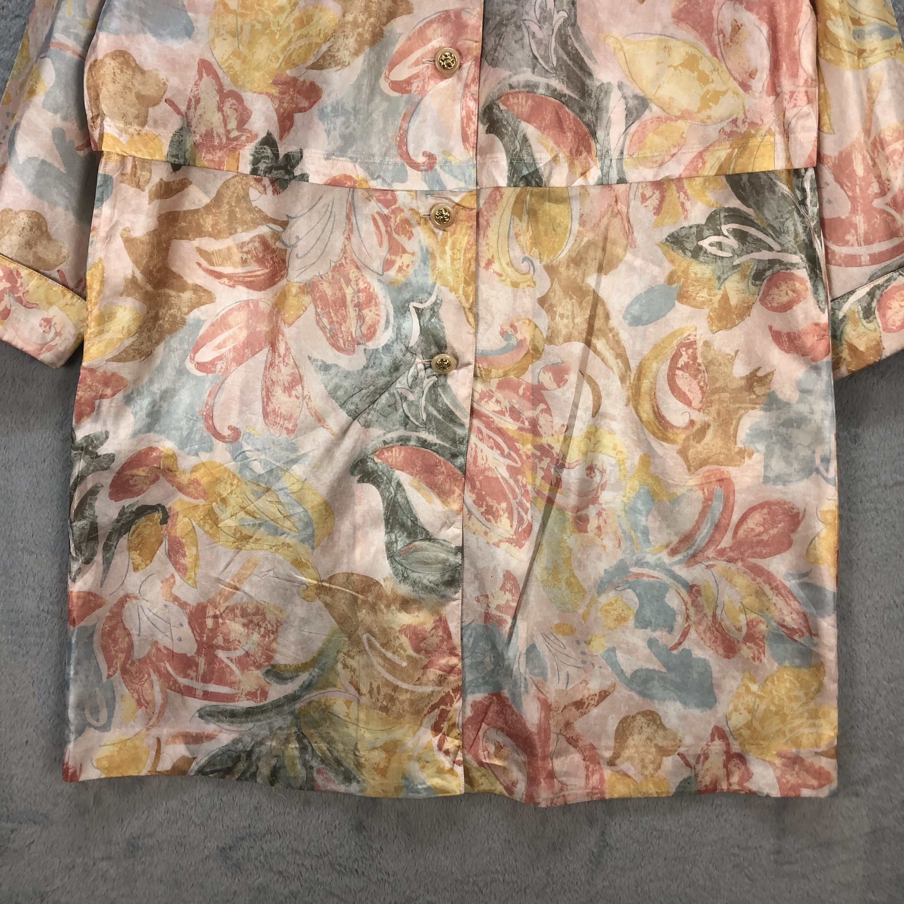 Japanese Brand VINTAGE 90's FLORAL PRINTED BLOUSE STREET FASHION #6684-79 Size M / US 6-8 / IT 42-44 - 3 Thumbnail
