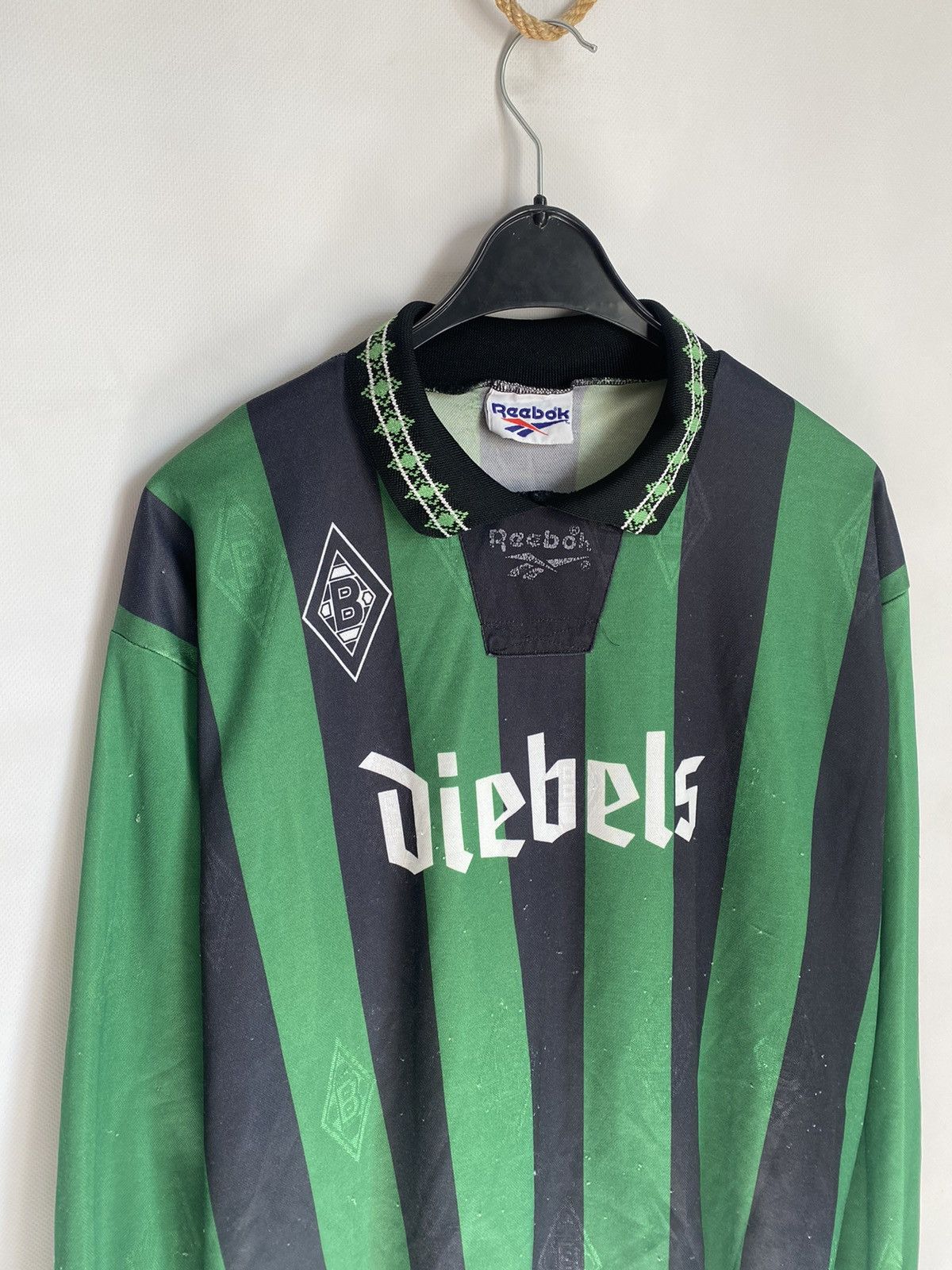 Reebok × Vintage 1995-1996 Borussia Mönchengladbach Long Sleeve Away Jersey Size US XL / EU 56 / 4 - 3 Thumbnail