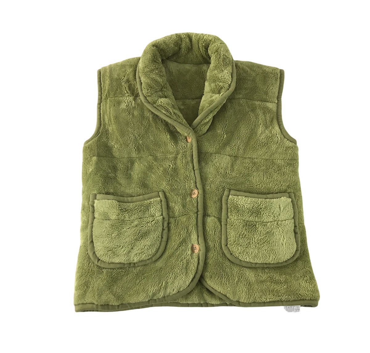 Vintage Vintage Japanese Brand Fluffy Insulated Vest Double Pocket Size US M / EU 48-50 / 2 - 1 Thumbnail