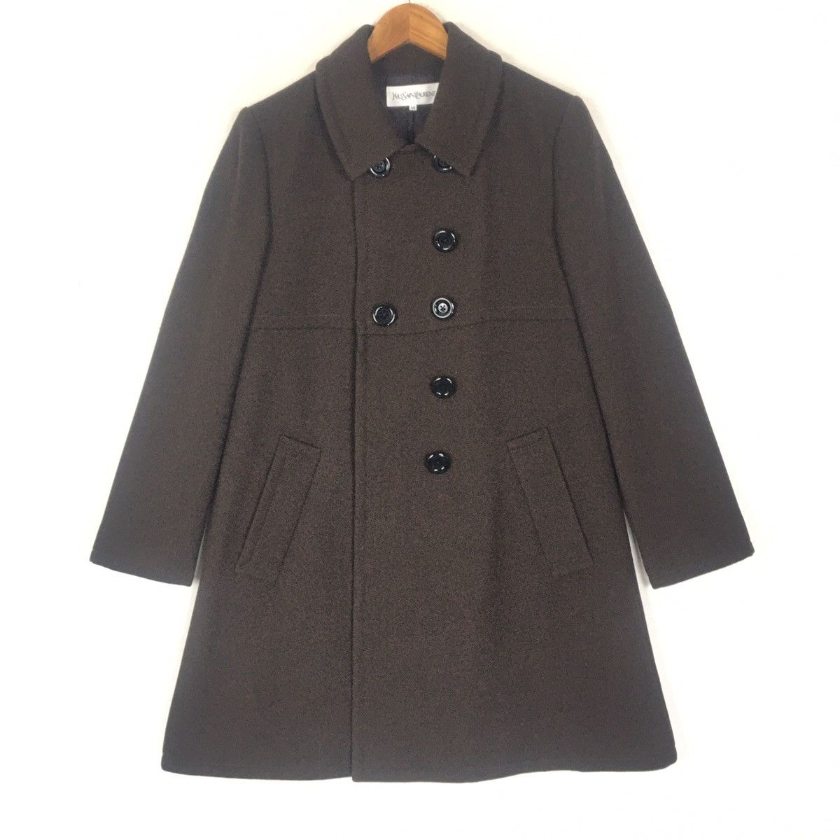 Designer Yves Saint Laurent Long Coat woman Size S / US 4 / IT 40 - 2 Thumbnail