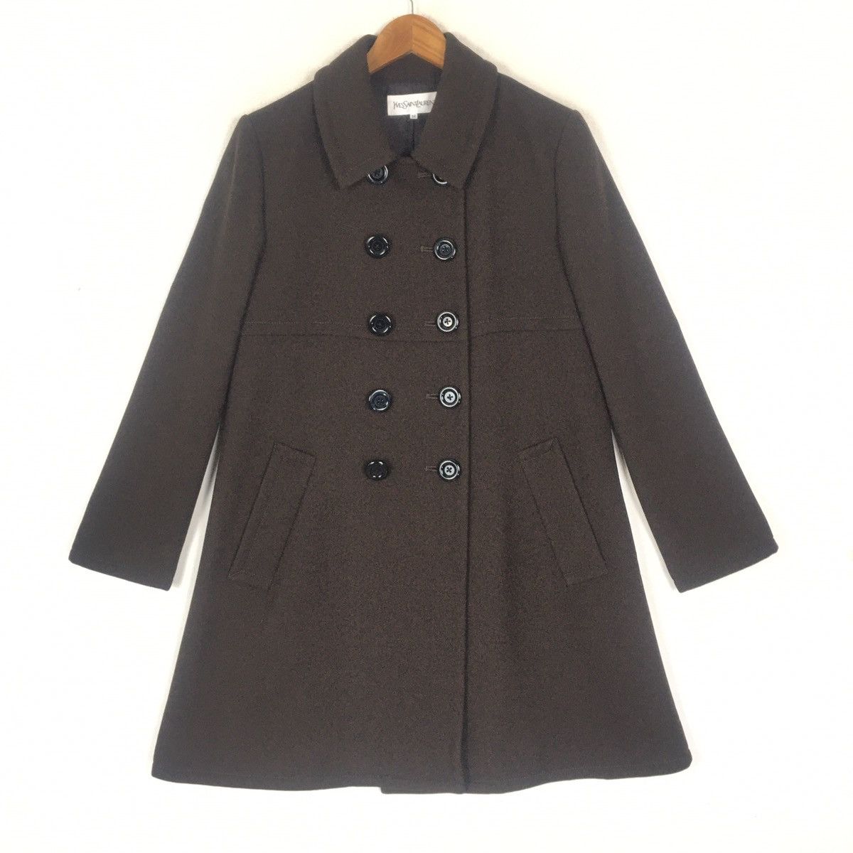 Designer Yves Saint Laurent Long Coat woman Size S / US 4 / IT 40 - 1 Thumbnail