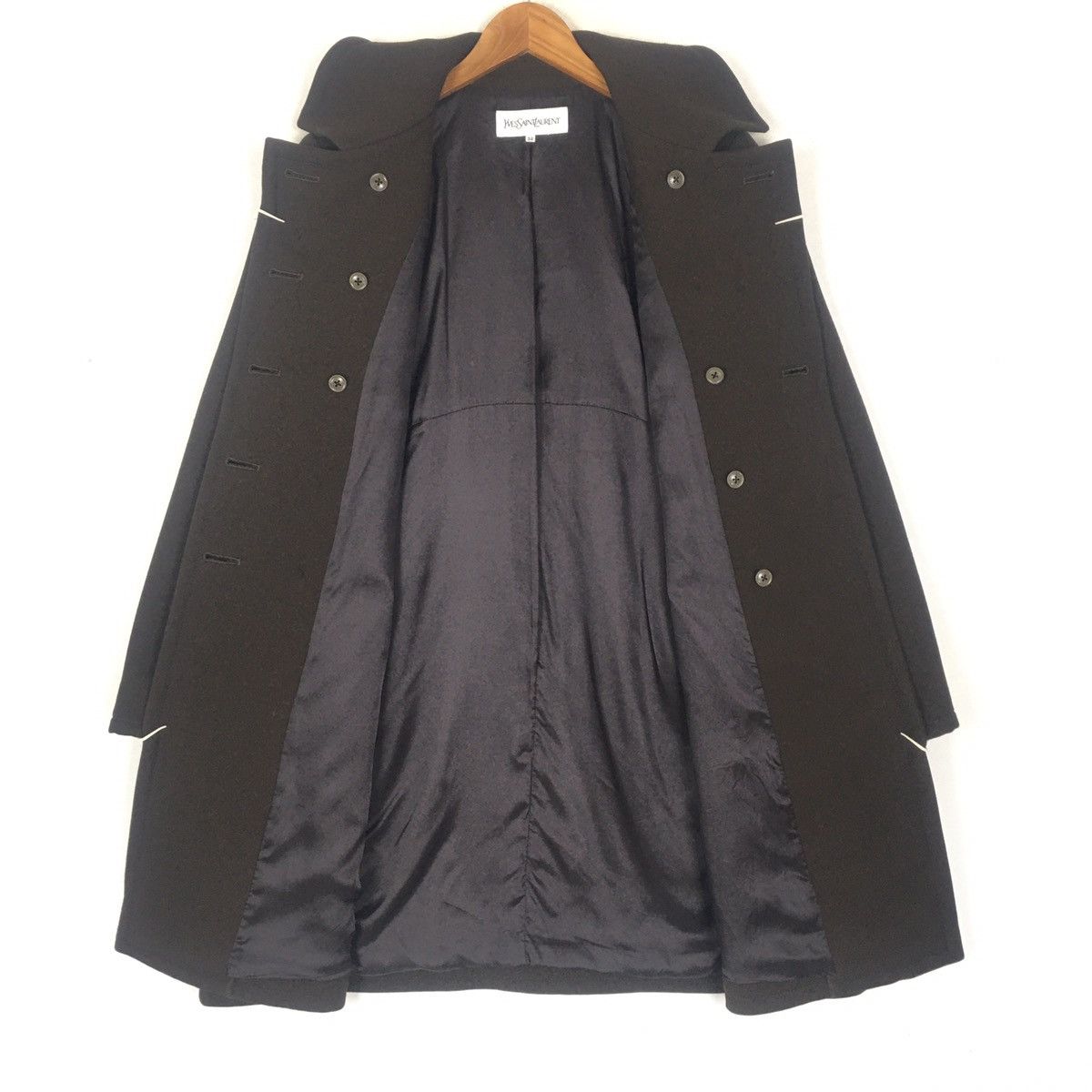 Designer Yves Saint Laurent Long Coat woman Size S / US 4 / IT 40 - 5 Thumbnail