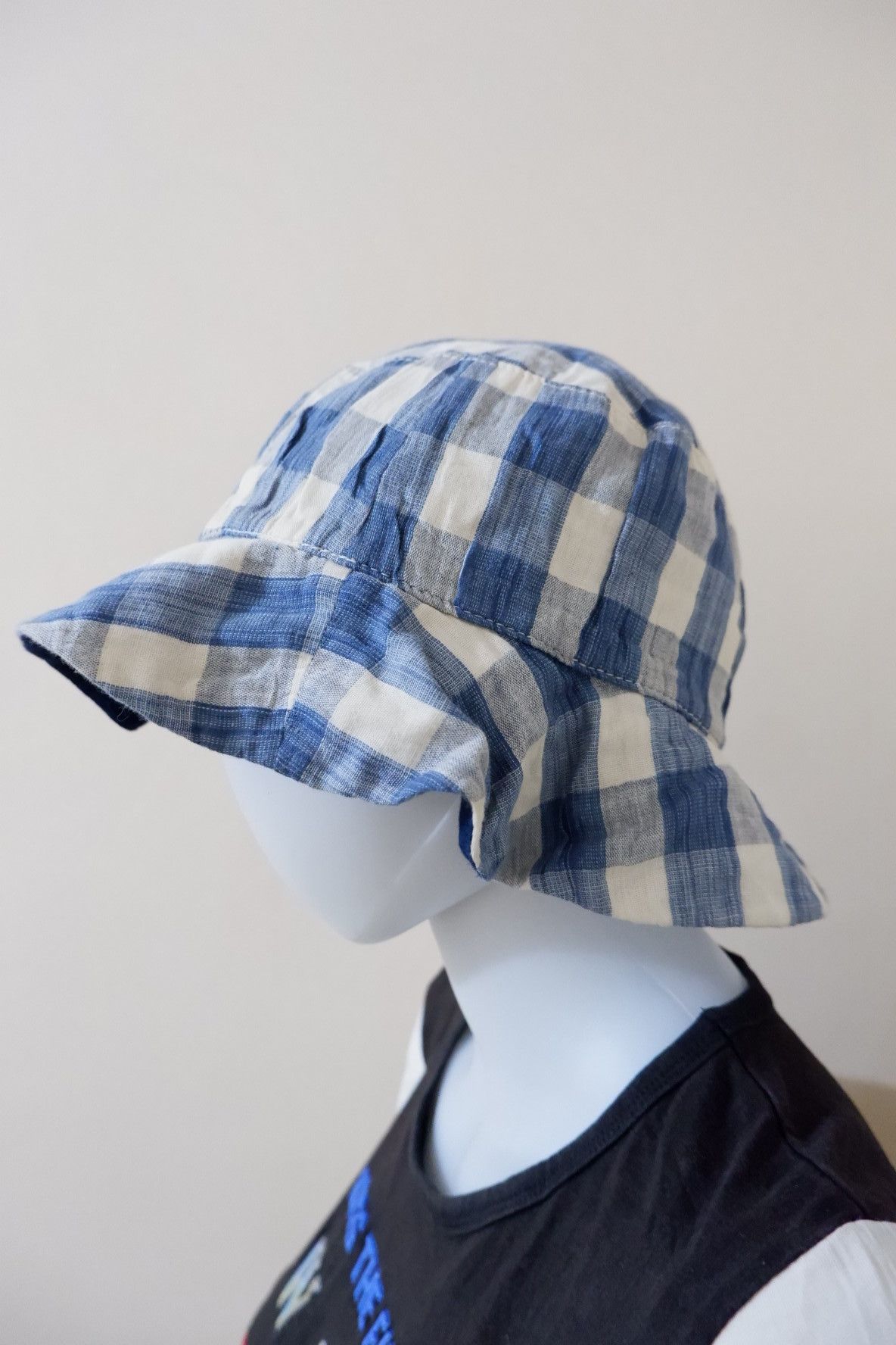 Hysteric Glamour H/G Reversible Indigo Linen Bucket Hat Size ONE SIZE - 7 Thumbnail
