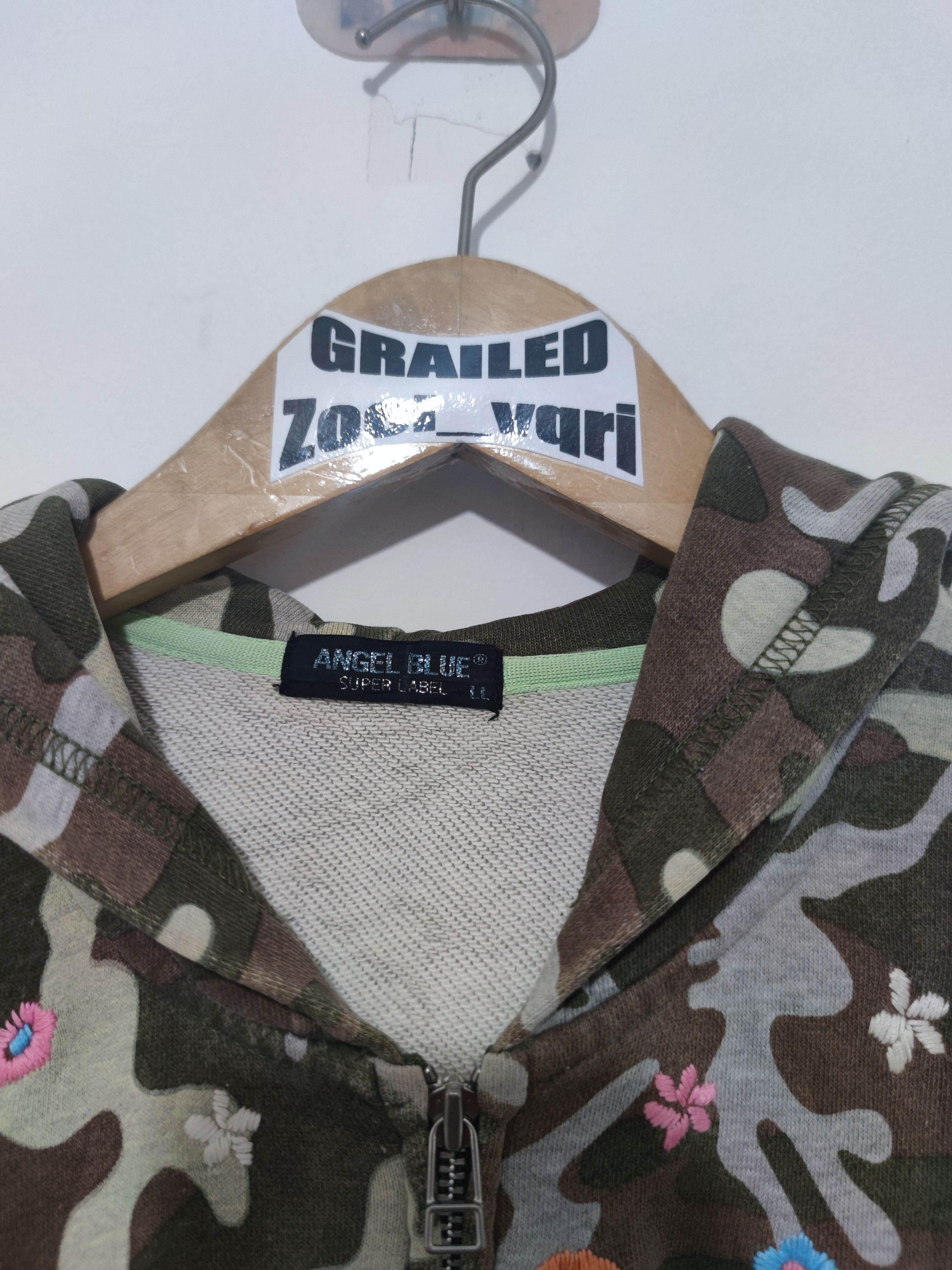Hysteric Glamour 💥 Angel Blue Camo Super Label Zip Up Hoodie Size US S / EU 44-46 / 1 - 6 Thumbnail