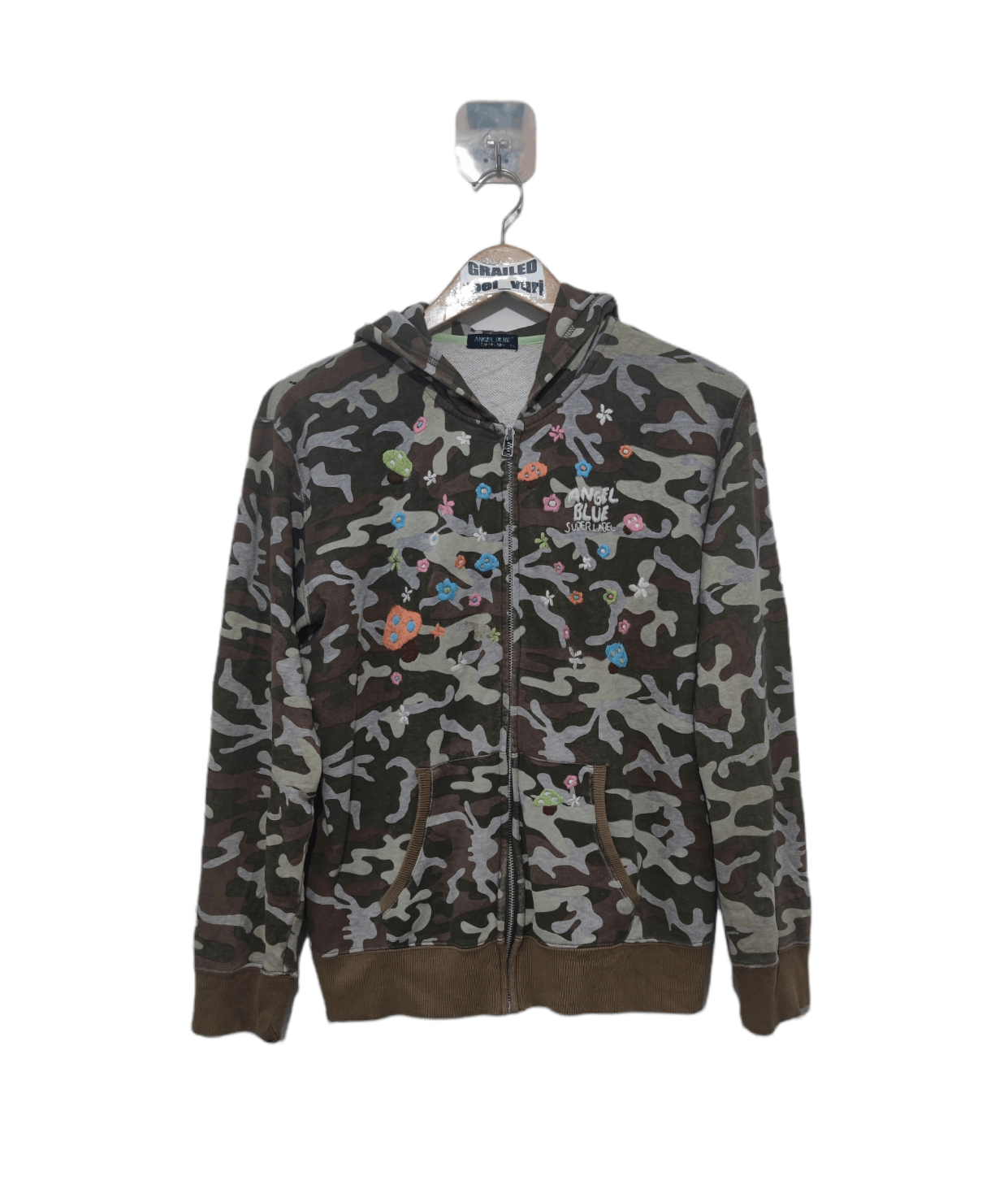 Hysteric Glamour 💥 Angel Blue Camo Super Label Zip Up Hoodie Size US S / EU 44-46 / 1 - 2 Thumbnail