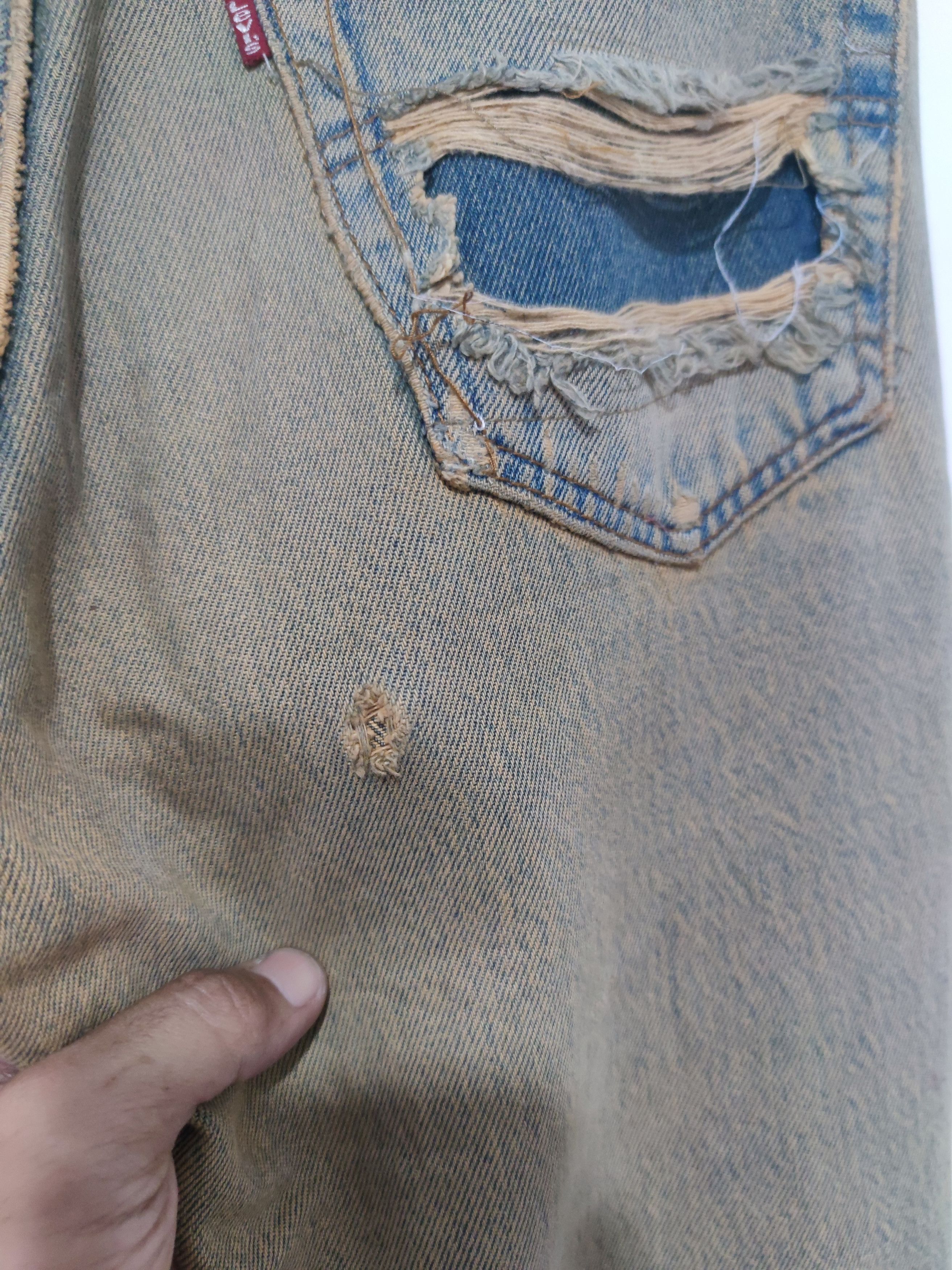 Levi's 60s big E distressed Levis 501 Size US 30 / EU 46 - 4 Thumbnail