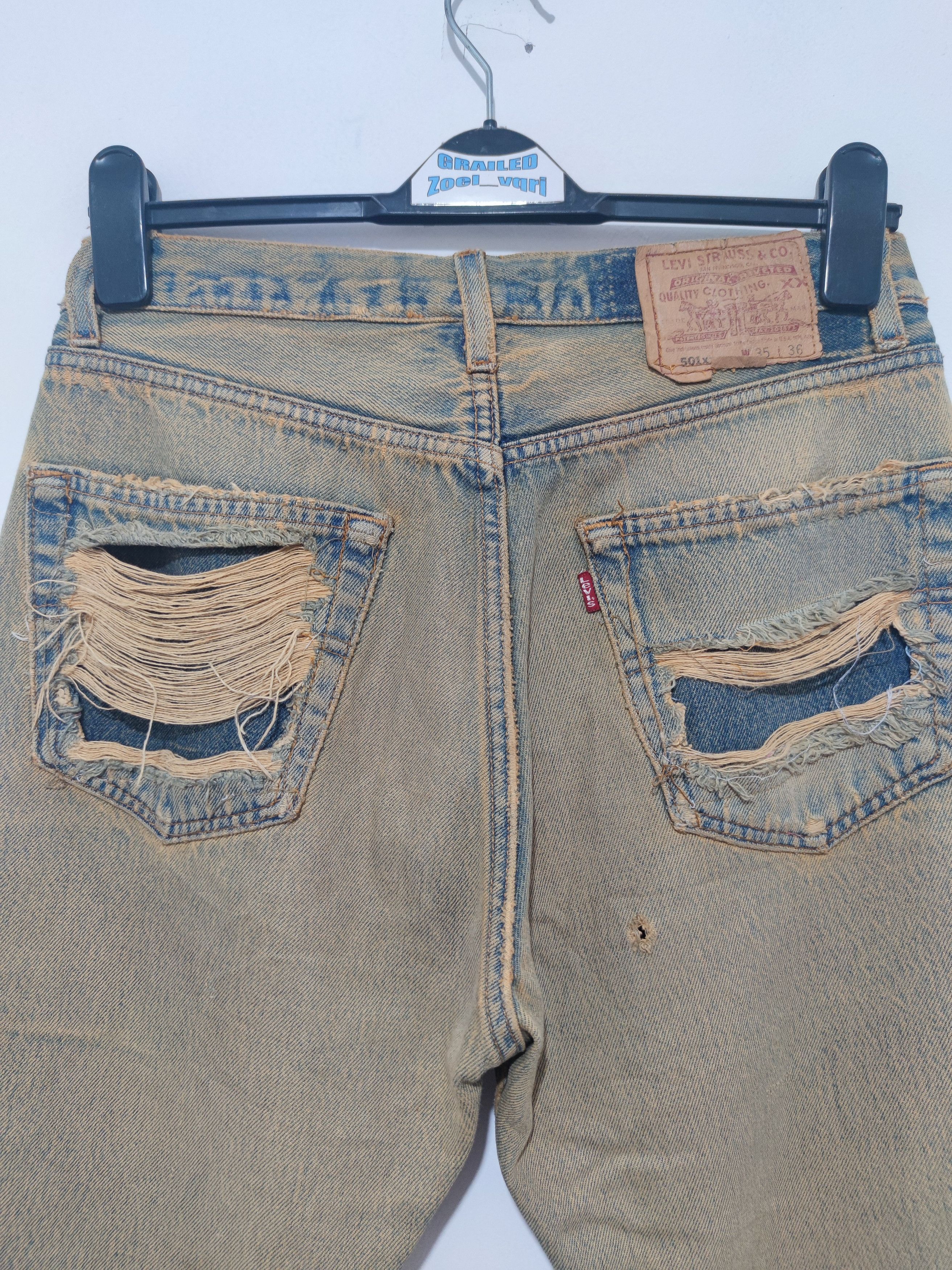 Levi's 60s big E distressed Levis 501 Size US 30 / EU 46 - 3 Thumbnail