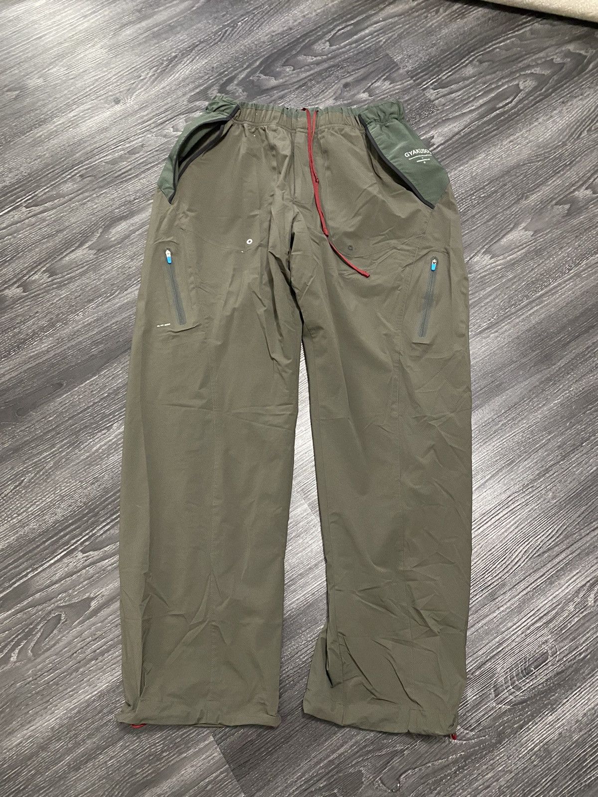 image of Gyakusou x Undercover 2010 First Generation Mixed Fabric Pants in Mix Green, Men's (Size 32)