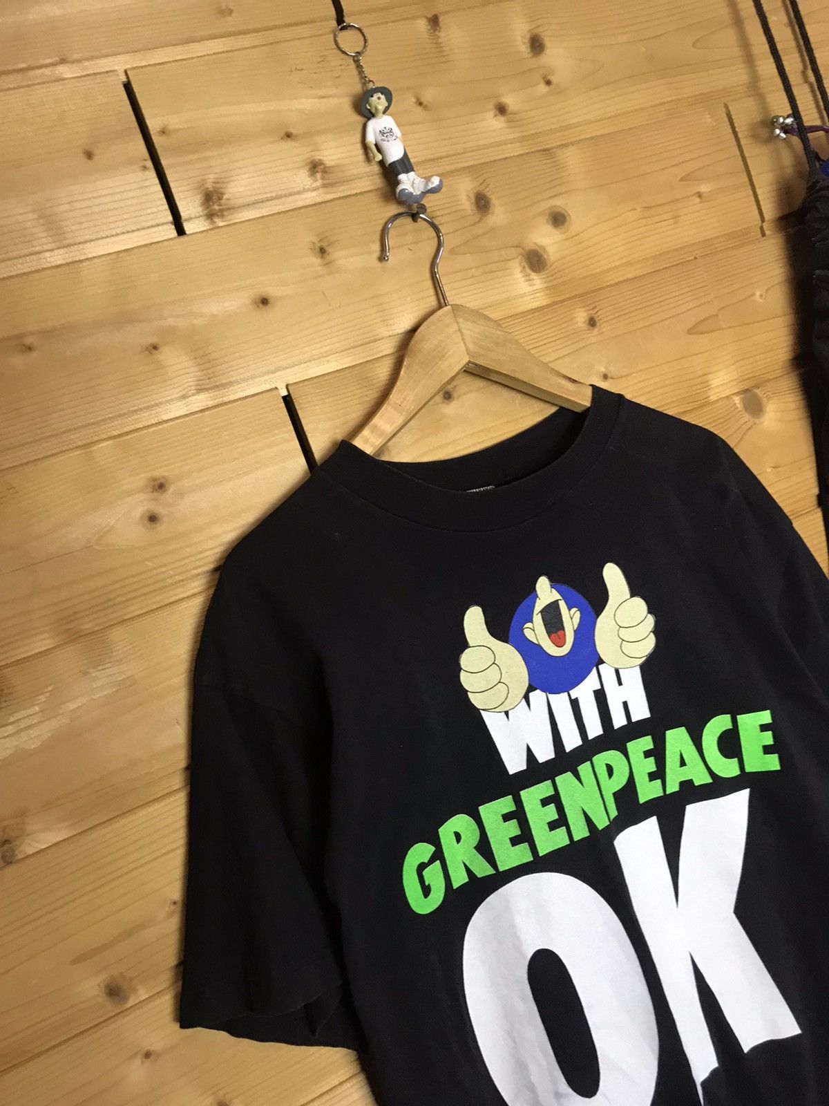 Vintage Vintage 90s with green peace ok without green peace ko shirt Size US M / EU 48-50 / 2 - 3 Thumbnail