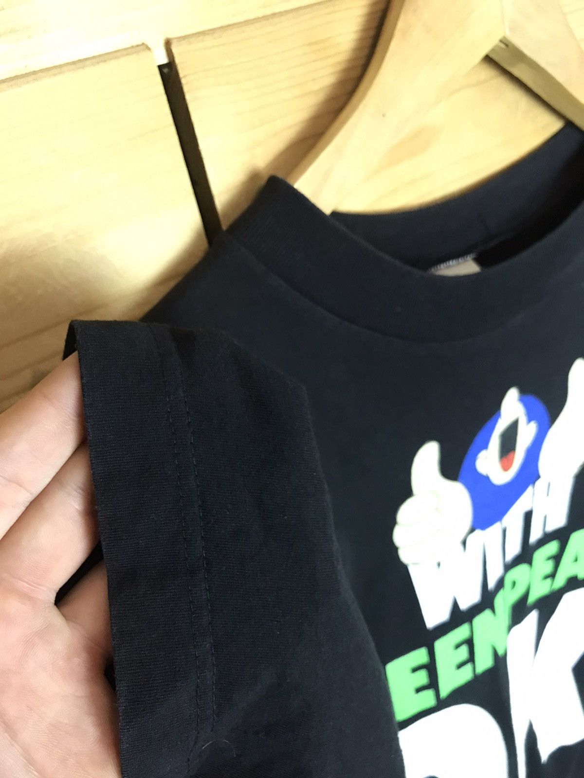 Vintage Vintage 90s with green peace ok without green peace ko shirt Size US M / EU 48-50 / 2 - 4 Thumbnail