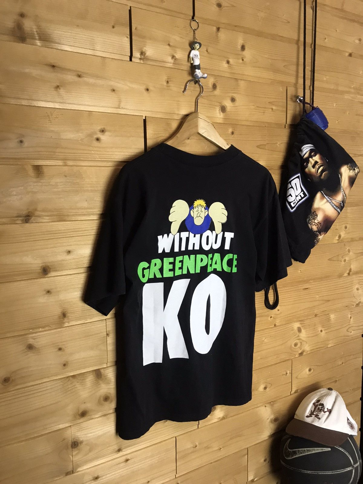 Vintage Vintage 90s with green peace ok without green peace ko shirt Size US M / EU 48-50 / 2 - 2 Thumbnail