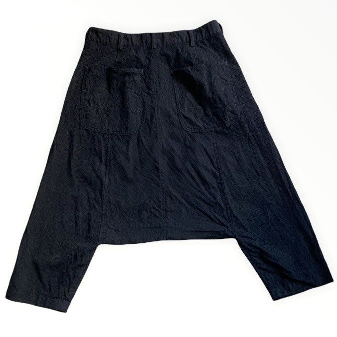 Comme des Garcons Black Wool Drop Crotch Shorts Size US 29 - 2 Thumbnail