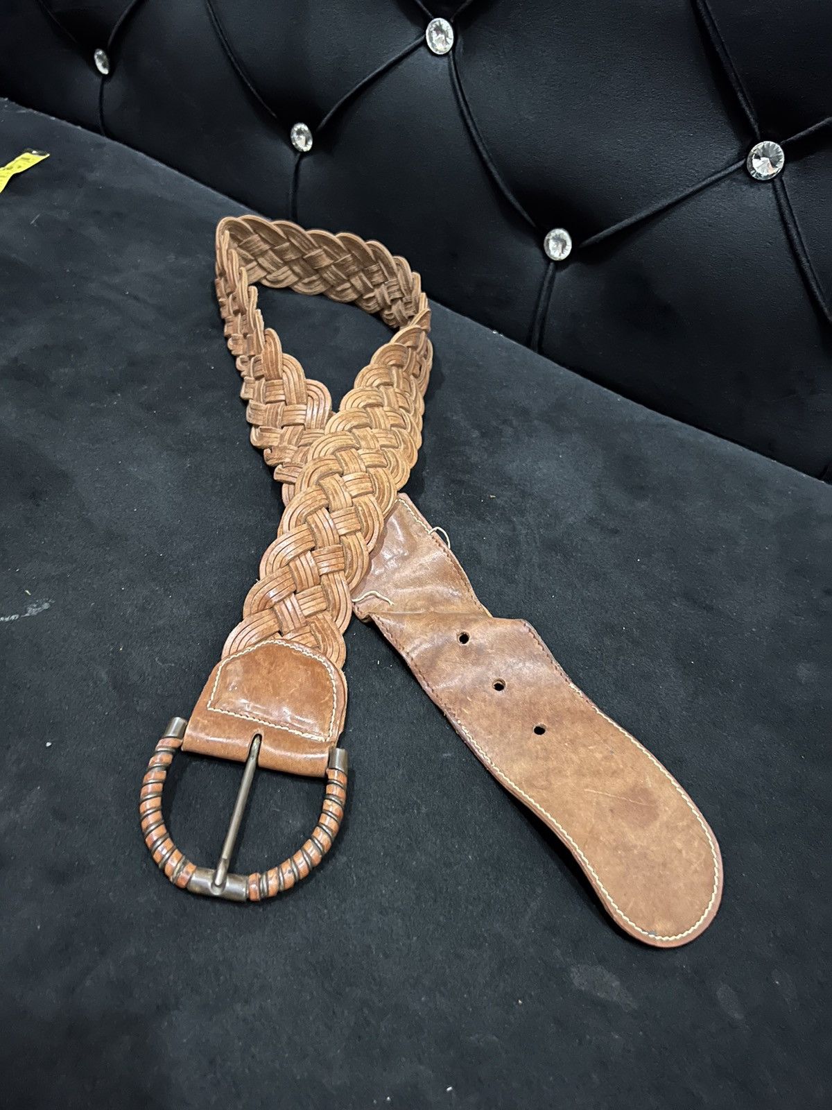 Genuine Leather Unbrand Genuine Leather Buckle Belt Size ONE SIZE - 6 Thumbnail