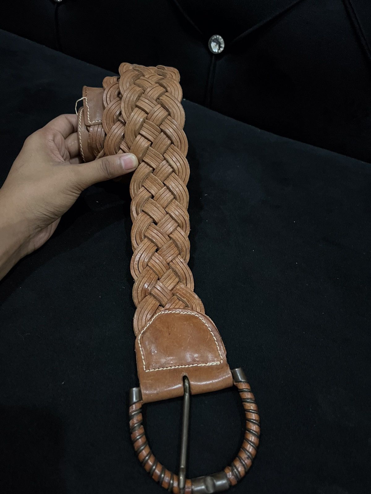 Genuine Leather Unbrand Genuine Leather Buckle Belt Size ONE SIZE - 3 Thumbnail