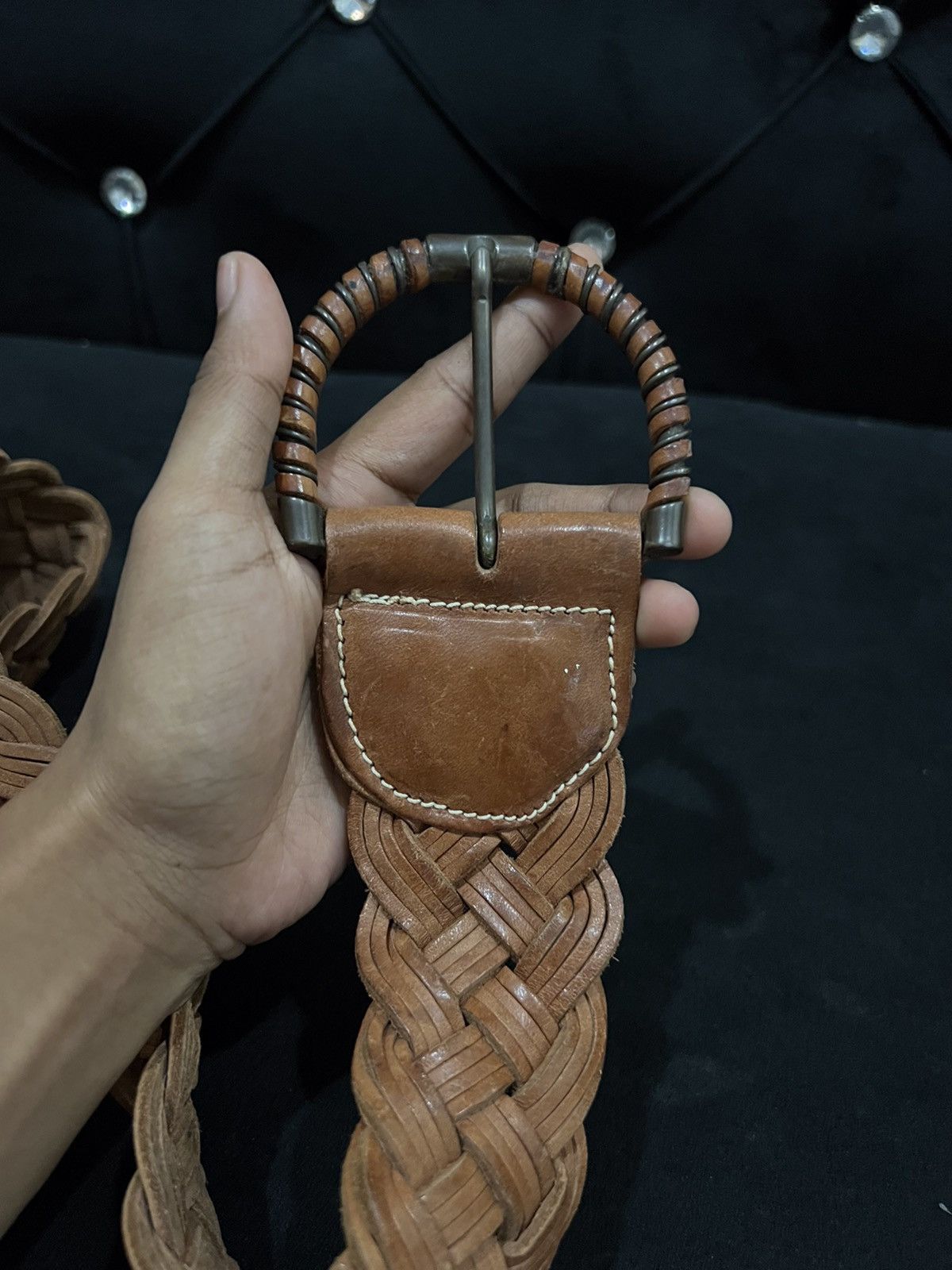 Genuine Leather Unbrand Genuine Leather Buckle Belt Size ONE SIZE - 5 Thumbnail