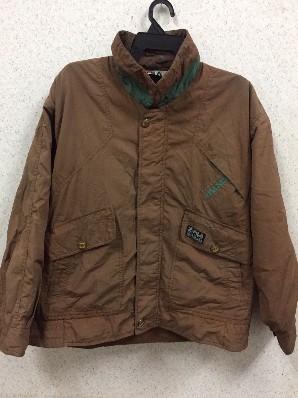 image of Vintage Fila Outdoor Winter Jacket in Chocolate, Men's (Size Large)