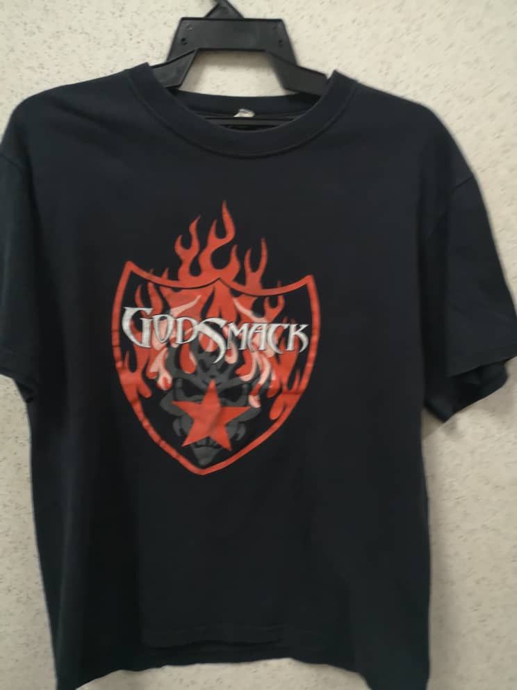 image of Band Tees x Rock Tees Vintage Godsmack Double Sided Band Tee in Black, Men's (Size Large)