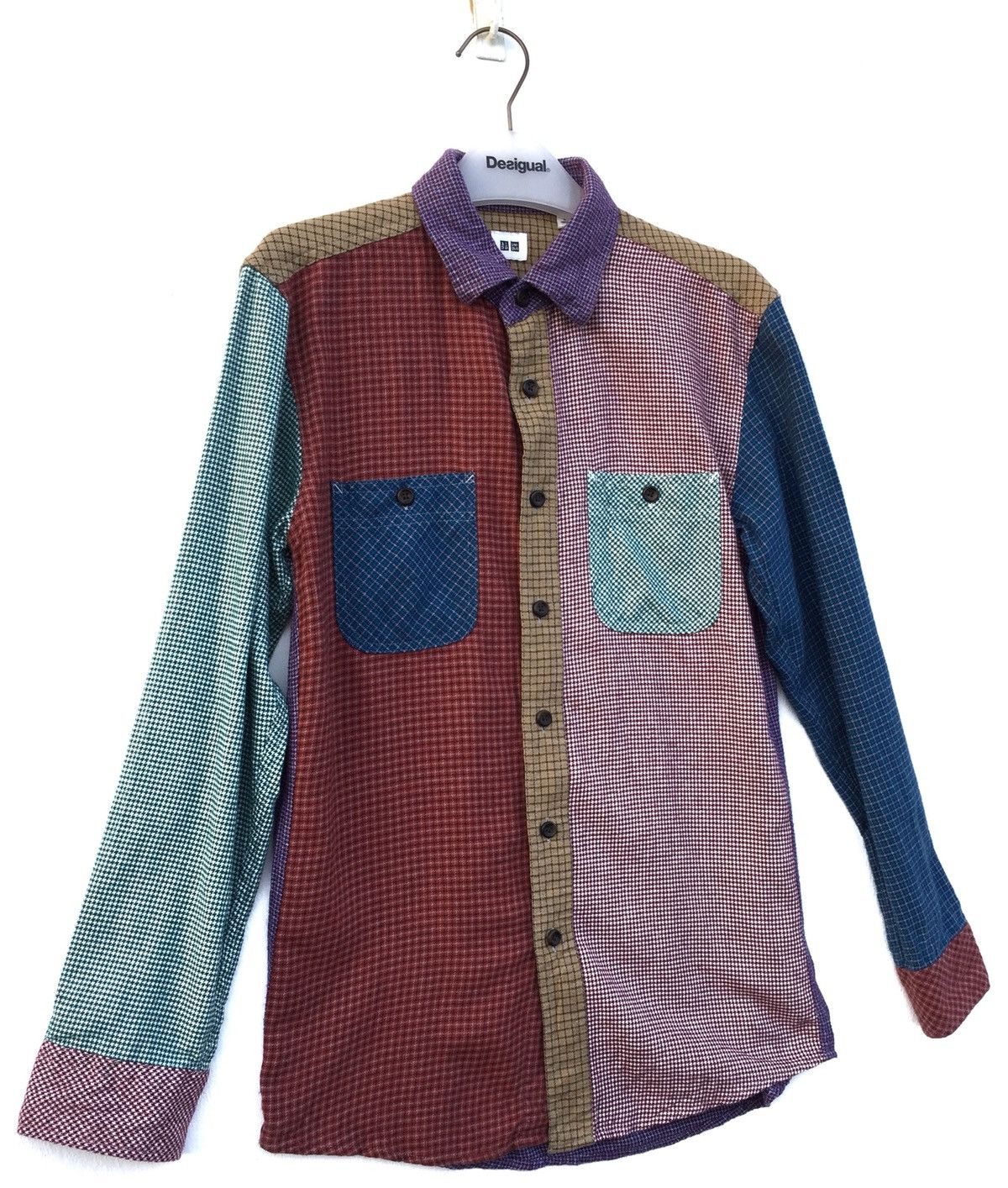 Uniqlo Patchwork Flannel Button Up Japanes Brand by Uniqlo Size US S / EU 44-46 / 1 - 3 Thumbnail