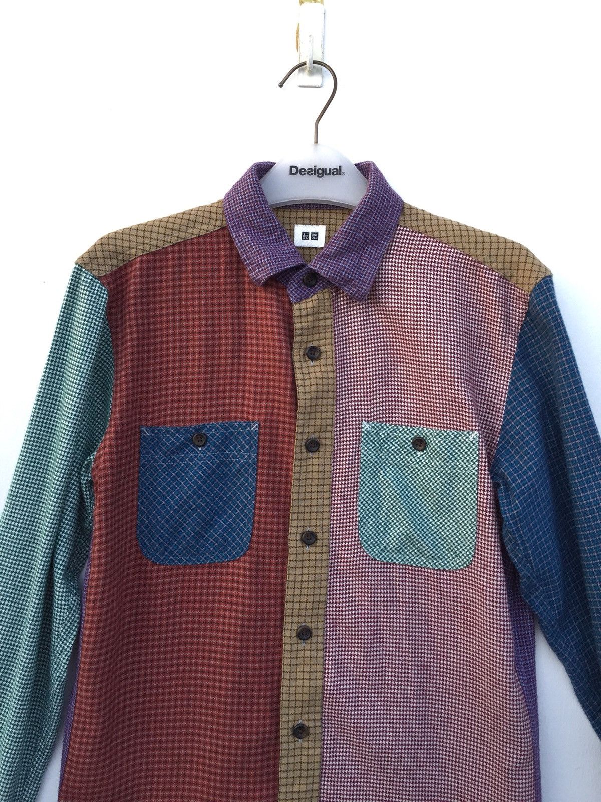 Uniqlo Patchwork Flannel Button Up Japanes Brand by Uniqlo Size US S / EU 44-46 / 1 - 2 Thumbnail