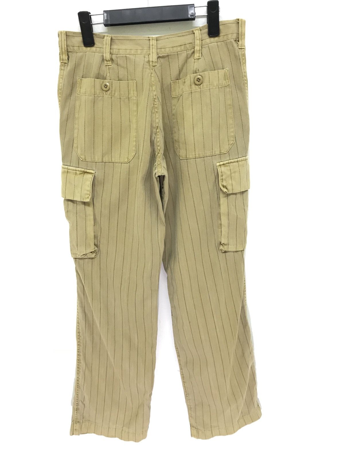 Japanese Brand Corisco Cargo Pant Pinstriped Herringbones Regular 39🟦 Size US 31 - 2 Thumbnail