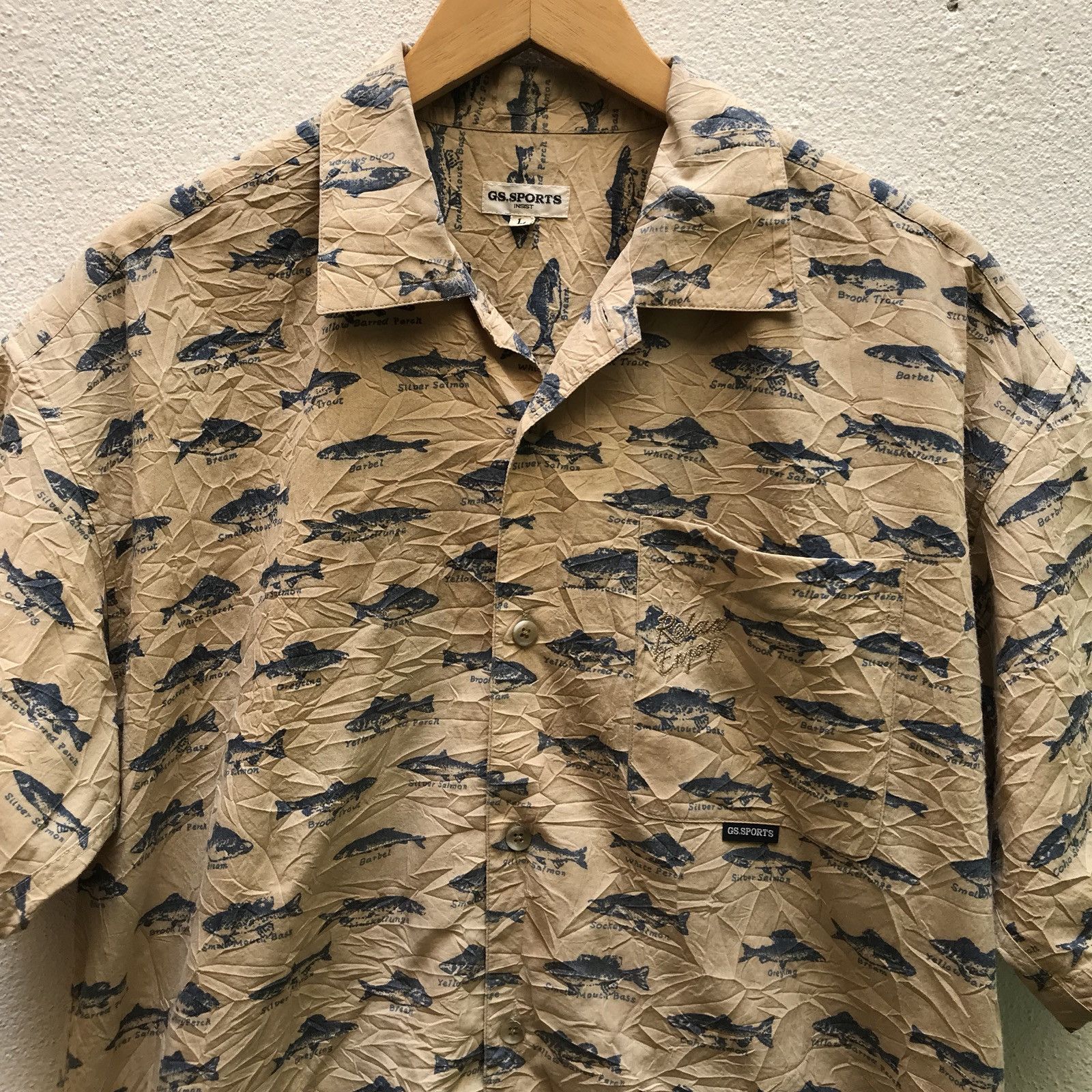 Designer × Japanese Brand 🔥💢vintage Gs Sport Salmon Over Print Size US L / EU 52-54 / 3 - 4 Thumbnail