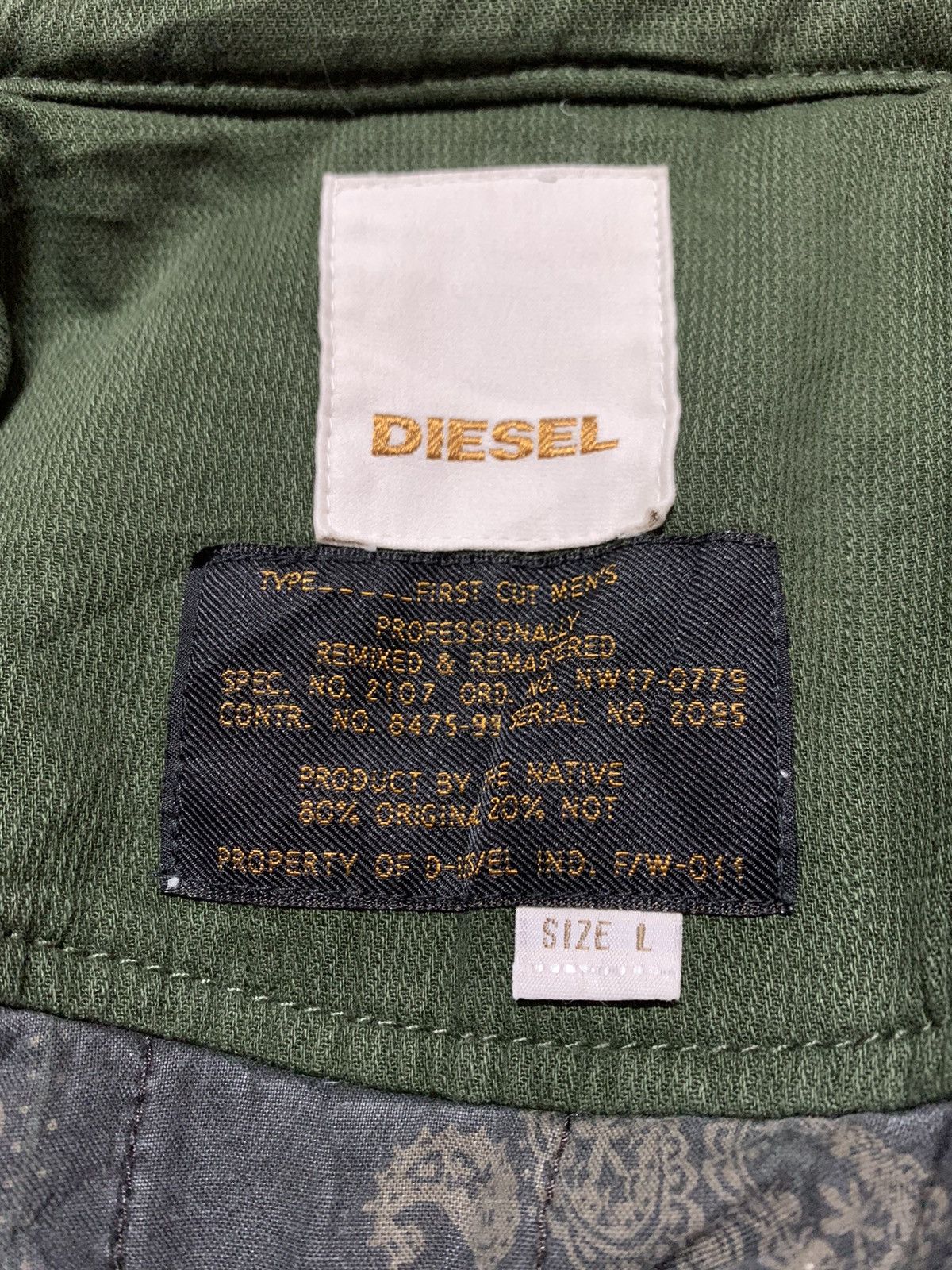 Diesel DIESEL JACKET GREEN OG Size US L / EU 52-54 / 3 - 20 Thumbnail