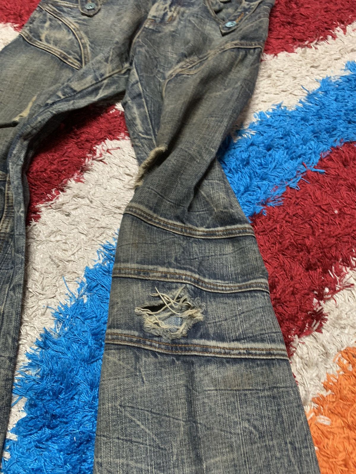 Japanese Brand SEMANTICDESIGN DISTRESSED DENIM JEANS Size US 30 / EU 46 - 20 Thumbnail