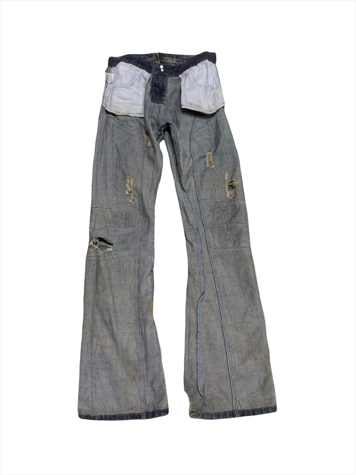 Japanese Brand SEMANTICDESIGN DISTRESSED DENIM JEANS Size US 30 / EU 46 - 3 Thumbnail