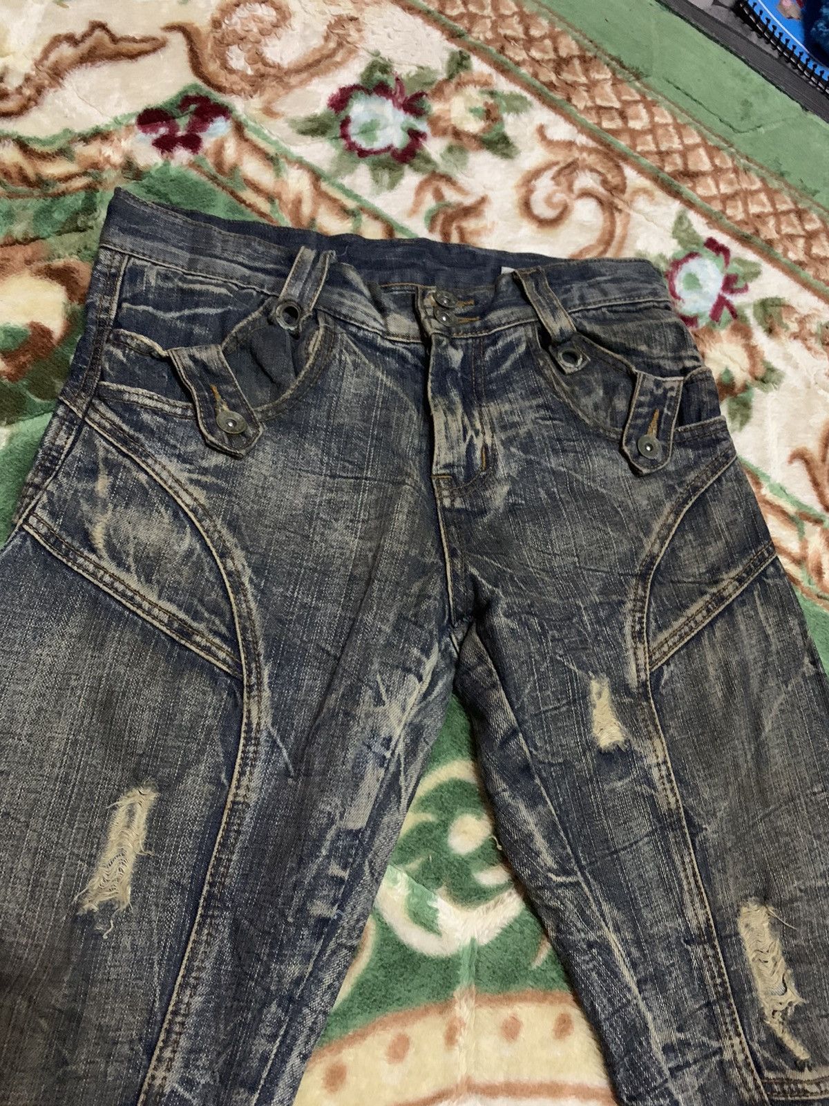 Japanese Brand SEMANTICDESIGN DISTRESSED DENIM JEANS Size US 30 / EU 46 - 9 Thumbnail