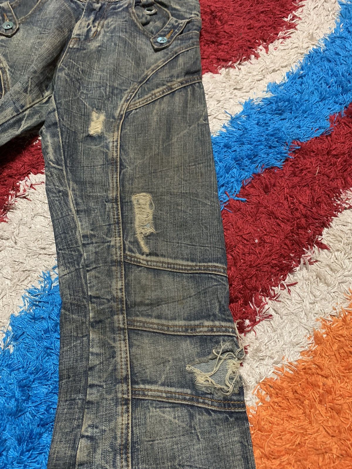 Japanese Brand SEMANTICDESIGN DISTRESSED DENIM JEANS Size US 30 / EU 46 - 19 Thumbnail