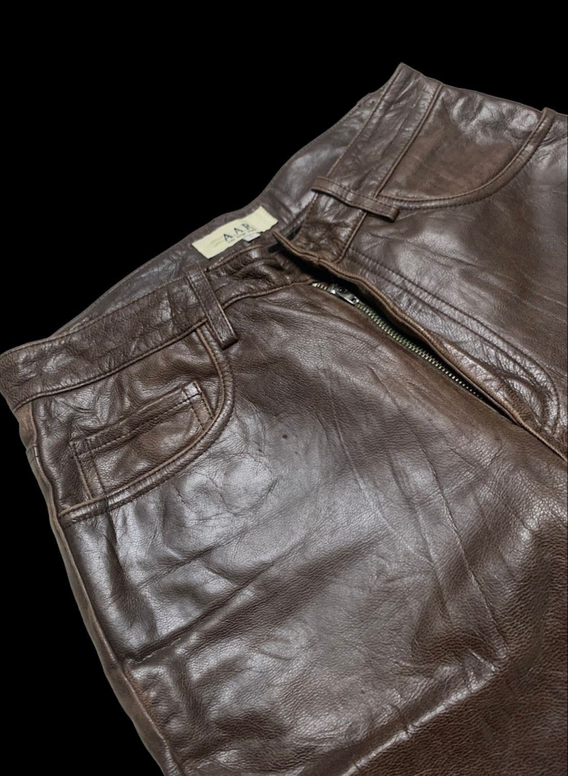 Yohji Yamamoto YOHJI YAMAMOTO A.A.R LEATHER PANTS VINTAGE Size US 28 / EU 44 - 4 Thumbnail