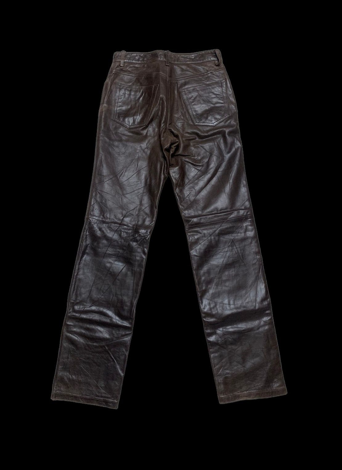 Yohji Yamamoto YOHJI YAMAMOTO A.A.R LEATHER PANTS VINTAGE Size US 28 / EU 44 - 5 Thumbnail