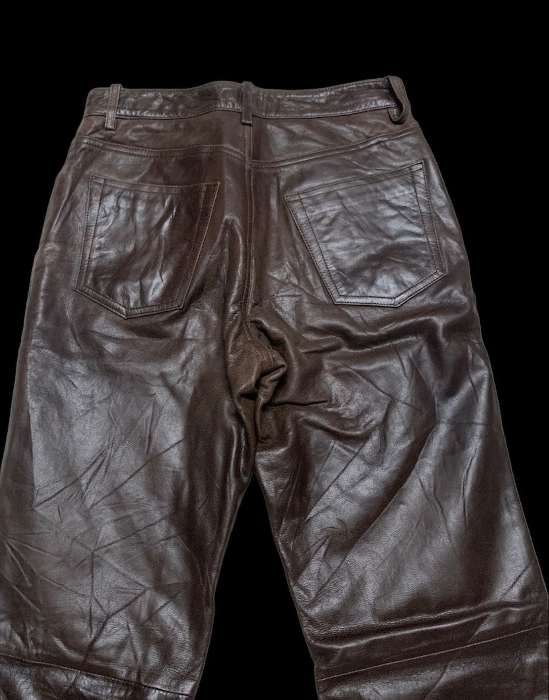 Yohji Yamamoto YOHJI YAMAMOTO A.A.R LEATHER PANTS VINTAGE Size US 28 / EU 44 - 7 Thumbnail