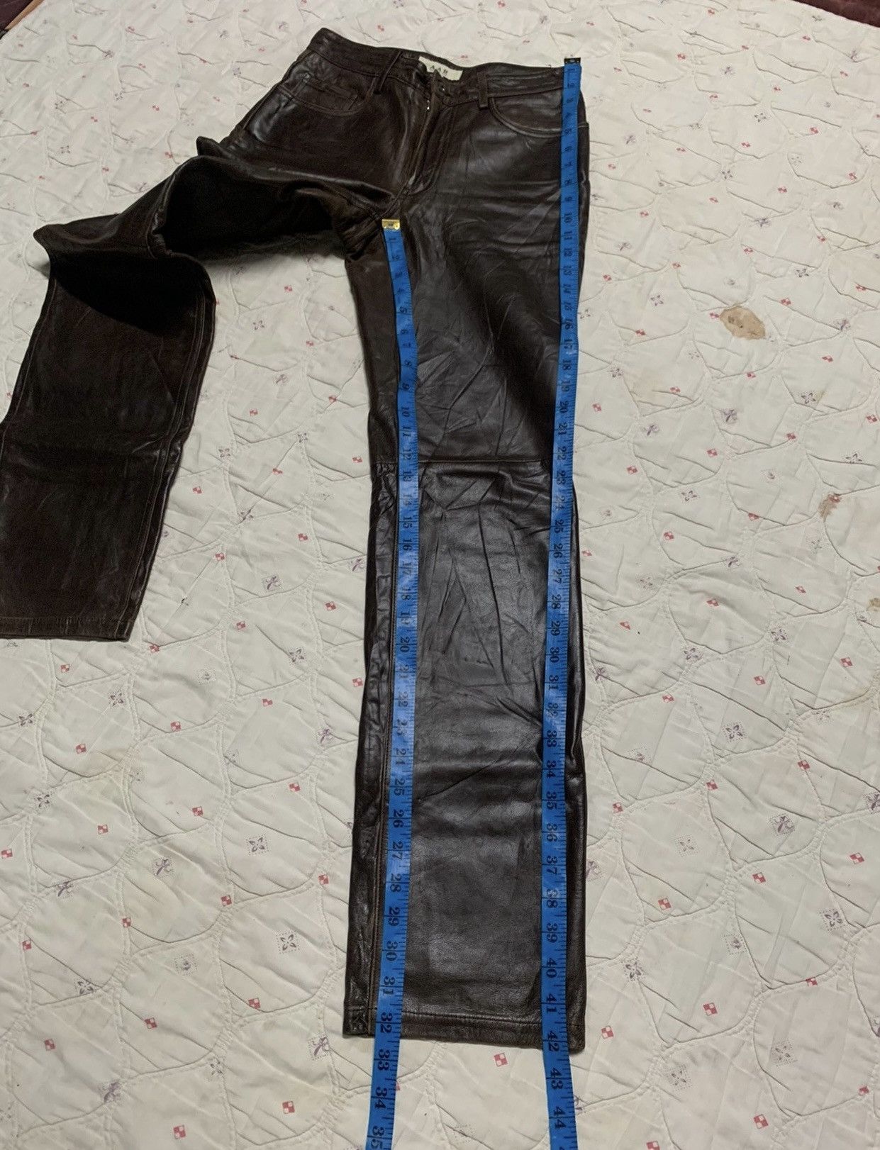 Yohji Yamamoto YOHJI YAMAMOTO A.A.R LEATHER PANTS VINTAGE Size US 28 / EU 44 - 16 Thumbnail