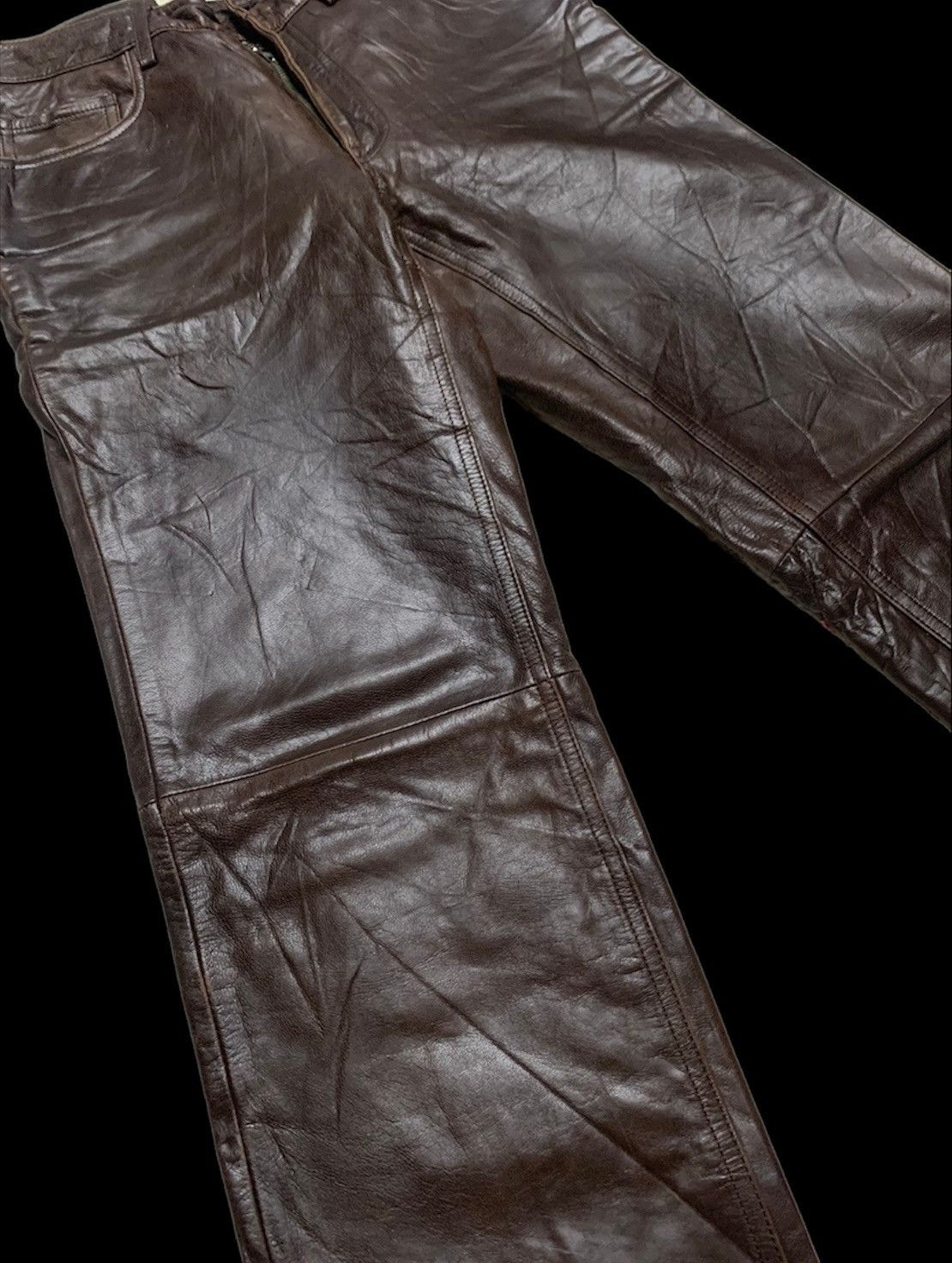 Yohji Yamamoto YOHJI YAMAMOTO A.A.R LEATHER PANTS VINTAGE Size US 28 / EU 44 - 3 Thumbnail
