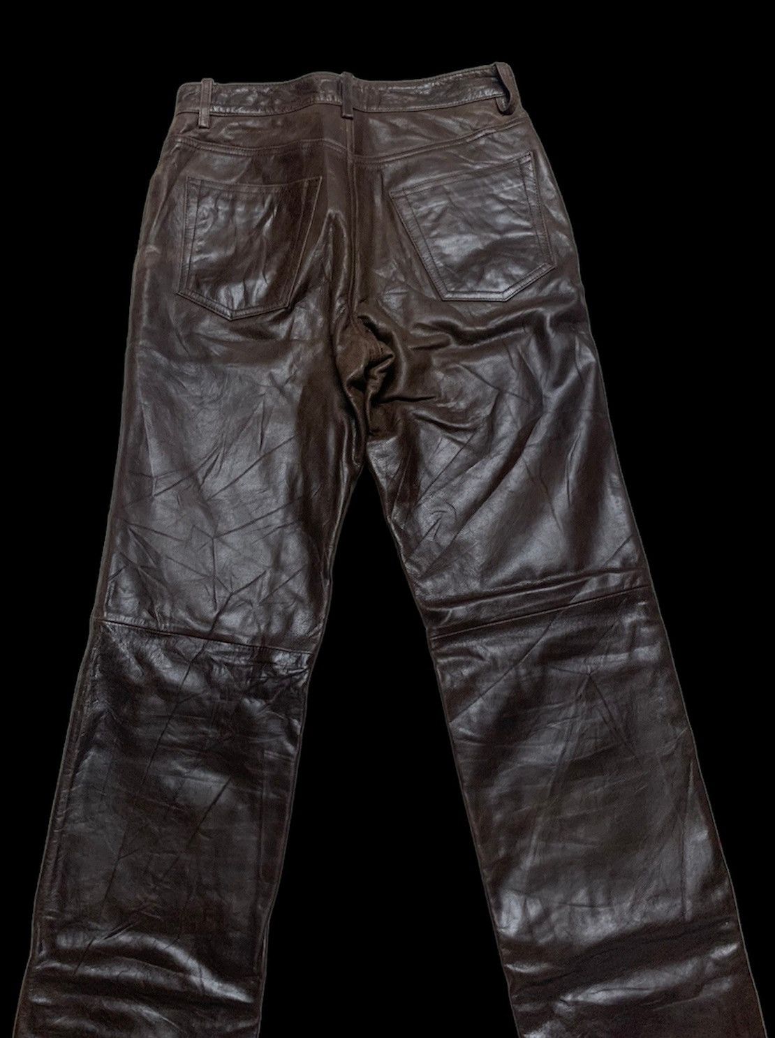 Yohji Yamamoto YOHJI YAMAMOTO A.A.R LEATHER PANTS VINTAGE Size US 28 / EU 44 - 6 Thumbnail