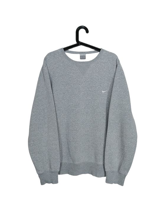 Nike Vintage Nike Sweatshirt Small Swoosh Logo Basic Grey Grailed