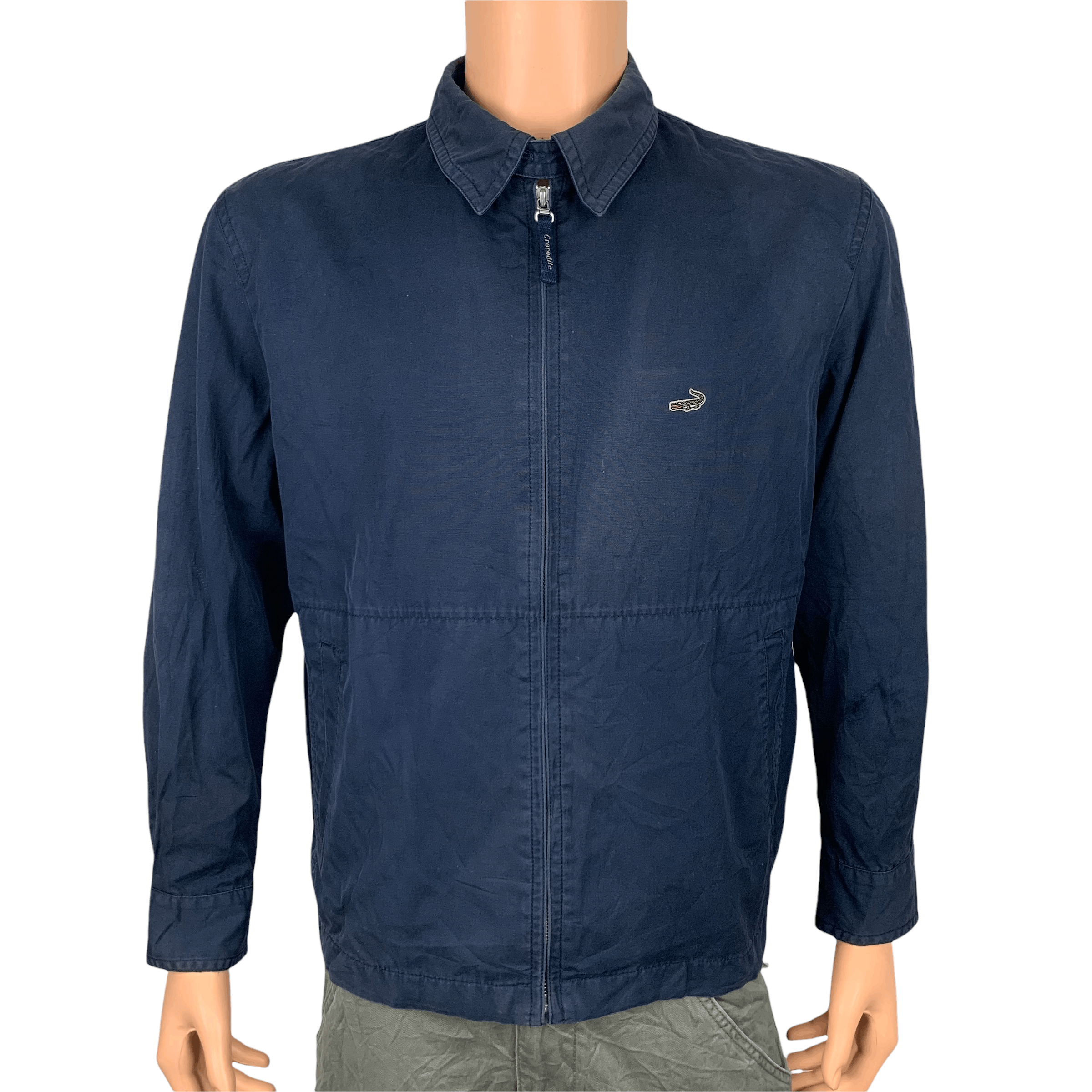 Japanese Brand Crocodile Navy Blue Casual Jacket #3583-126 Size US M / EU 48-50 / 2 - 2 Thumbnail